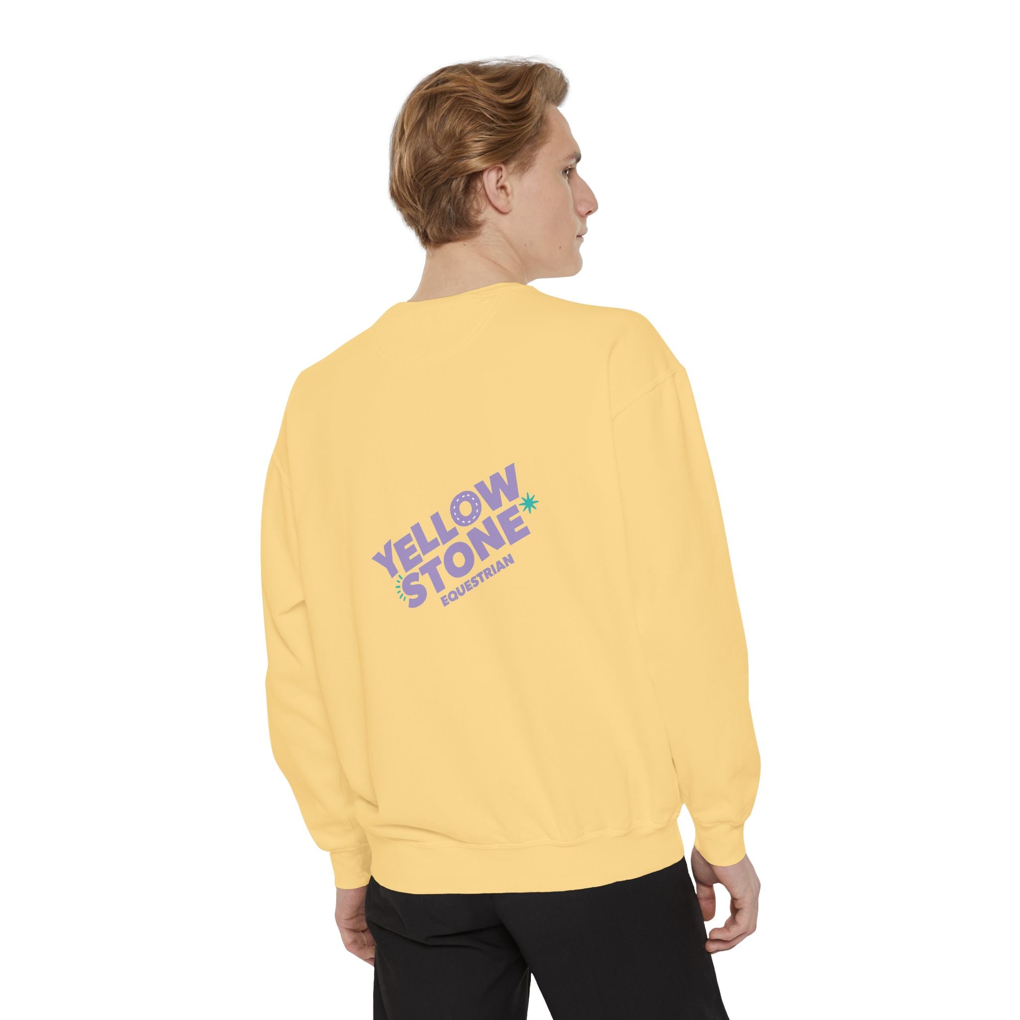 Retro Surf Badge Sweatshirt — 'Good Vibes' Pastel Crewneck