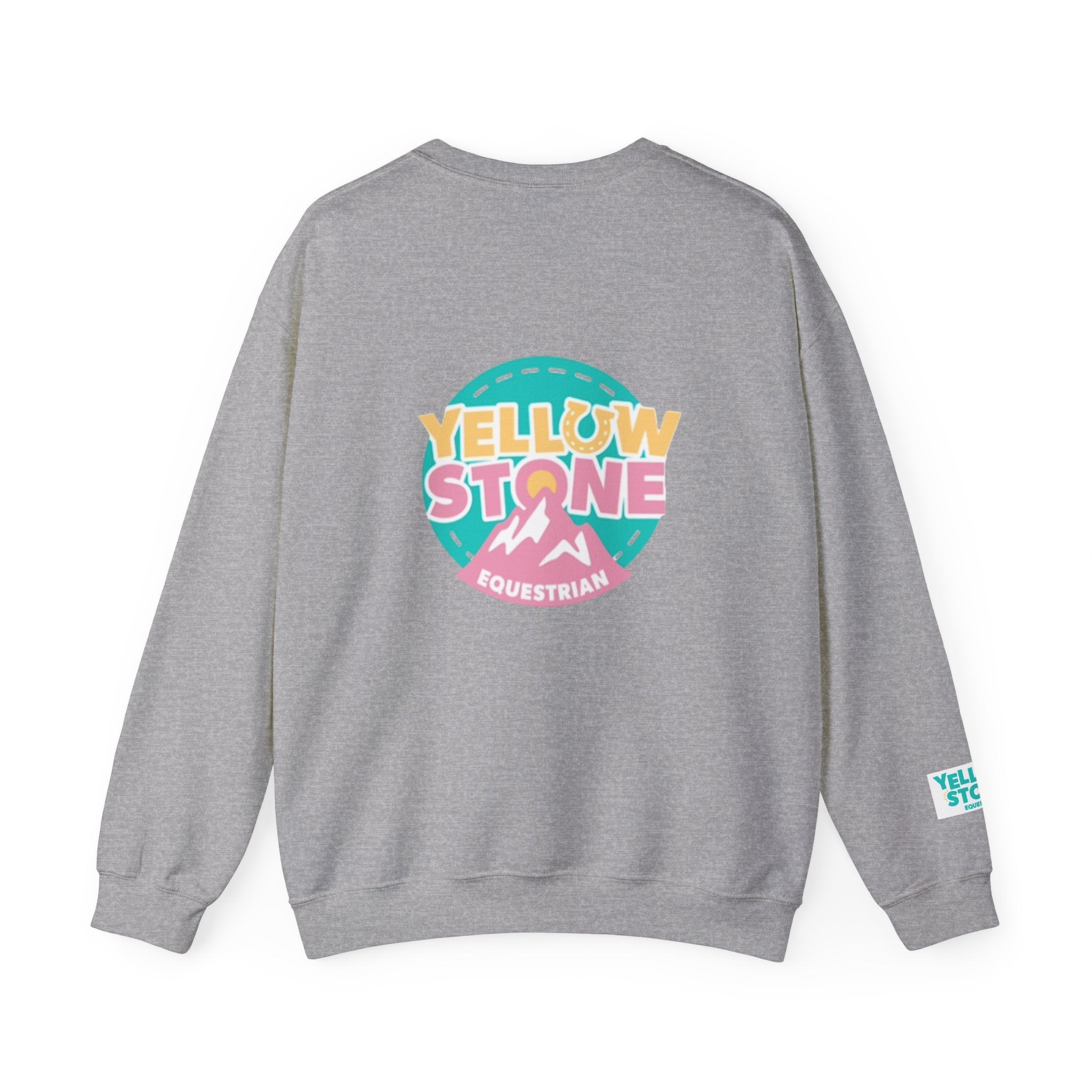 Yellowstone Equestrian Crewneck Sweatshirt – Pastel Logo Mountain Pullover
