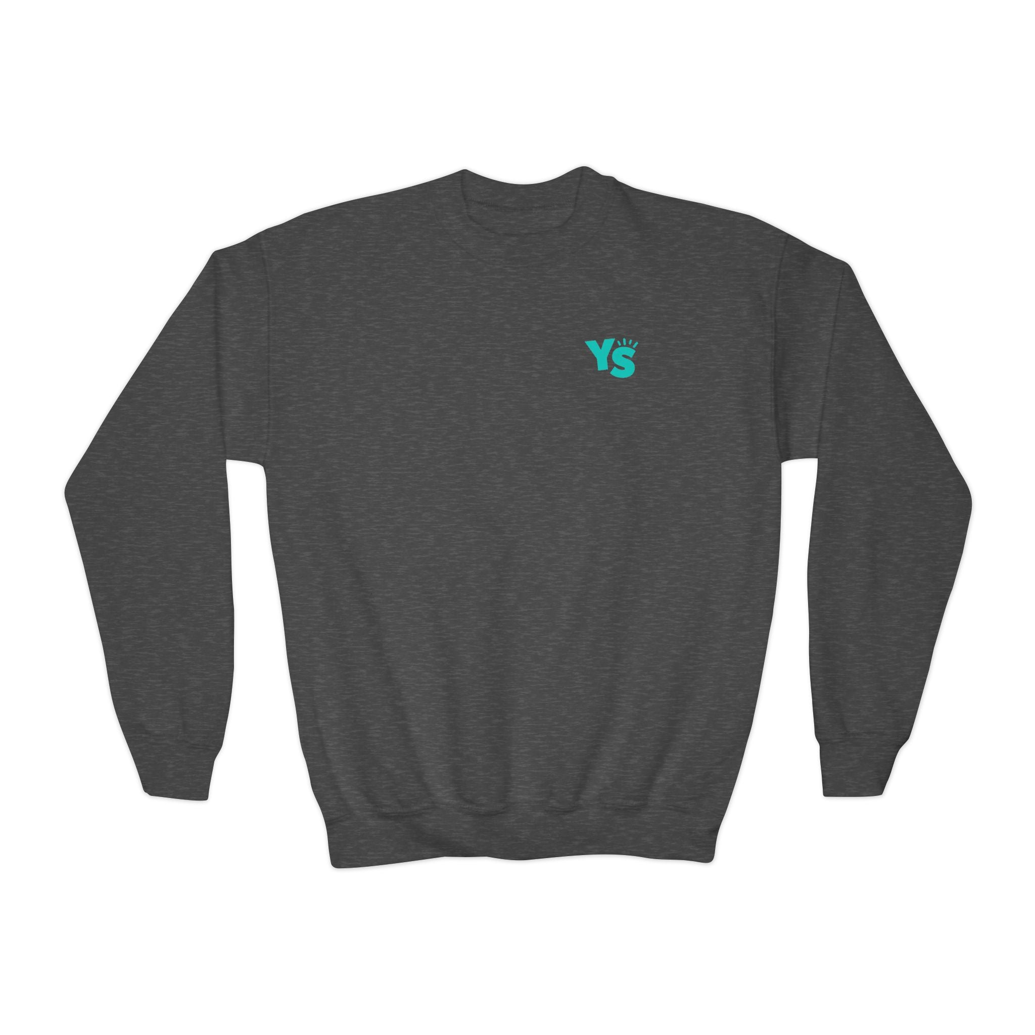 Youth Crewneck Sweatshirt — Yellowstone Equestrian Logo Crewneck (Pastel Retro Mountain Design)