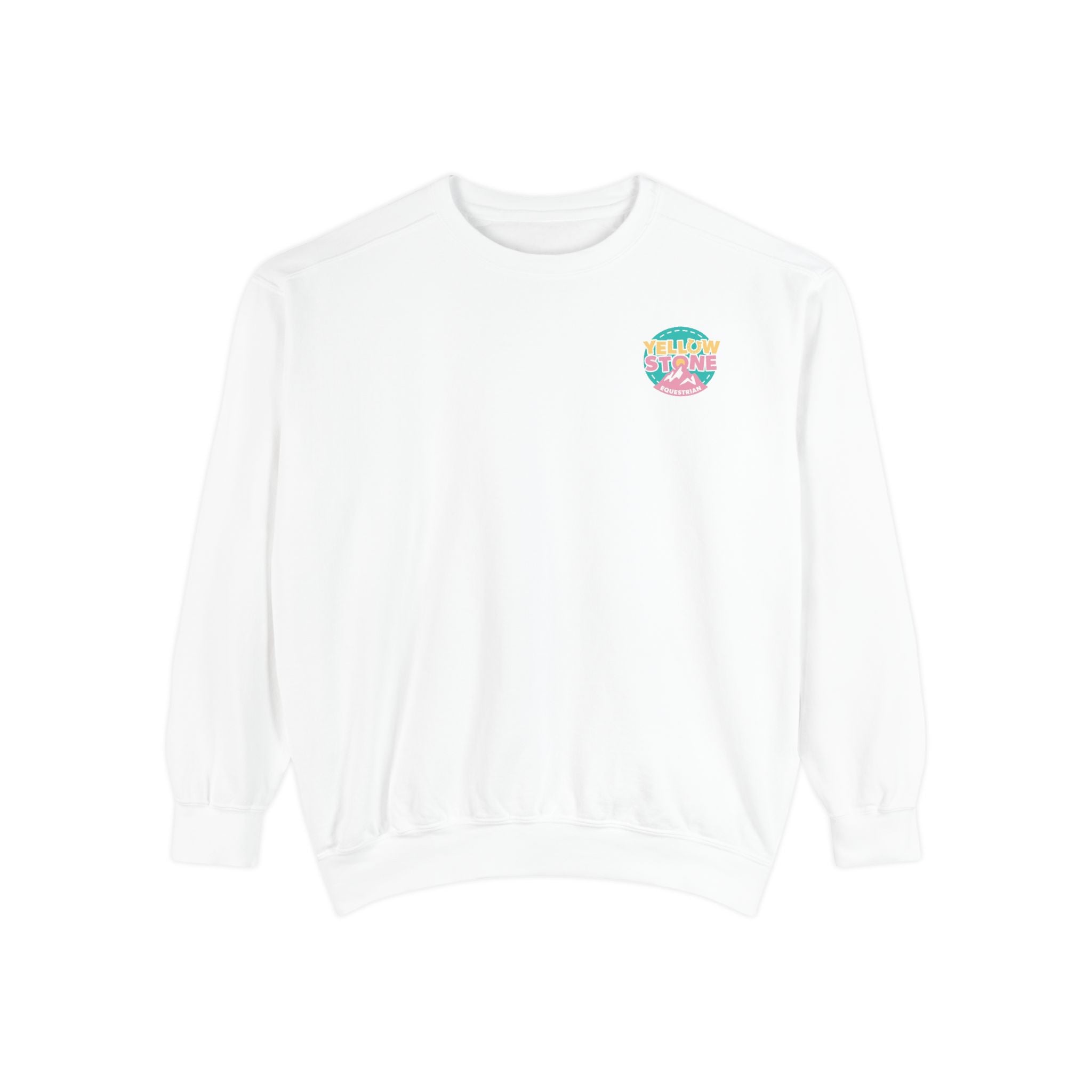 Retro Surf Badge Sweatshirt — 'Good Vibes' Pastel Crewneck