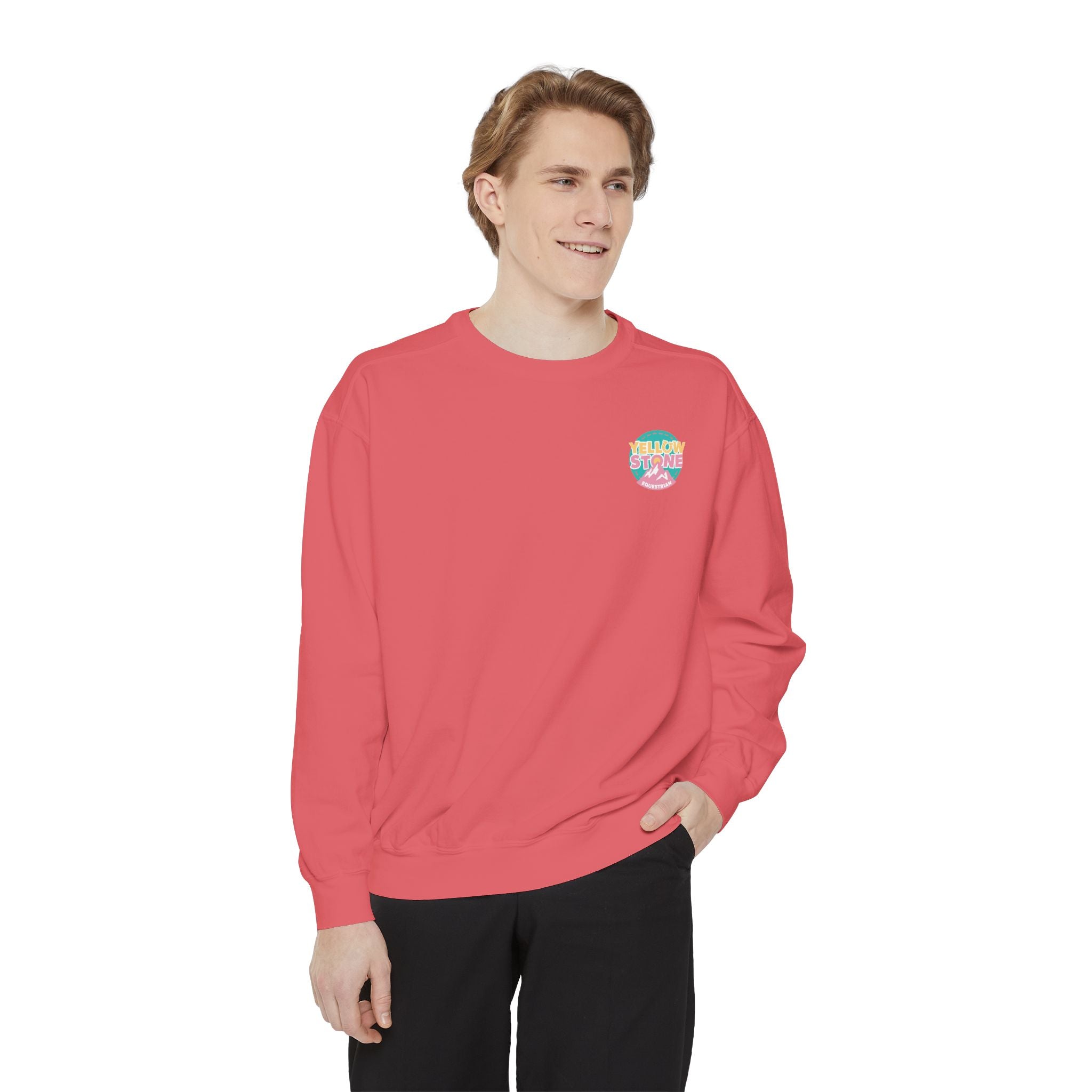 Retro Surf Badge Sweatshirt — 'Good Vibes' Pastel Crewneck
