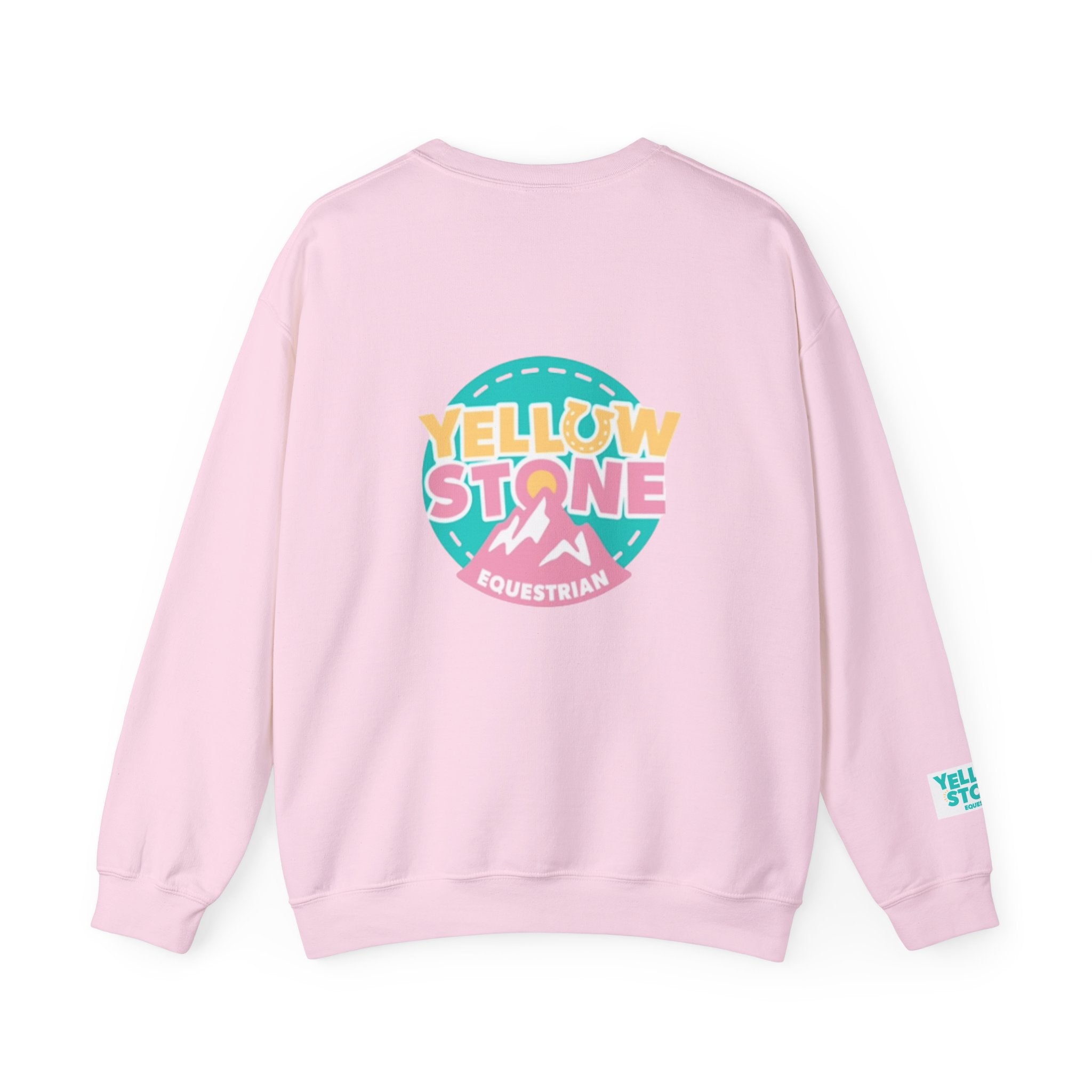 Yellowstone Equestrian Crewneck Sweatshirt – Pastel Logo Mountain Pullover