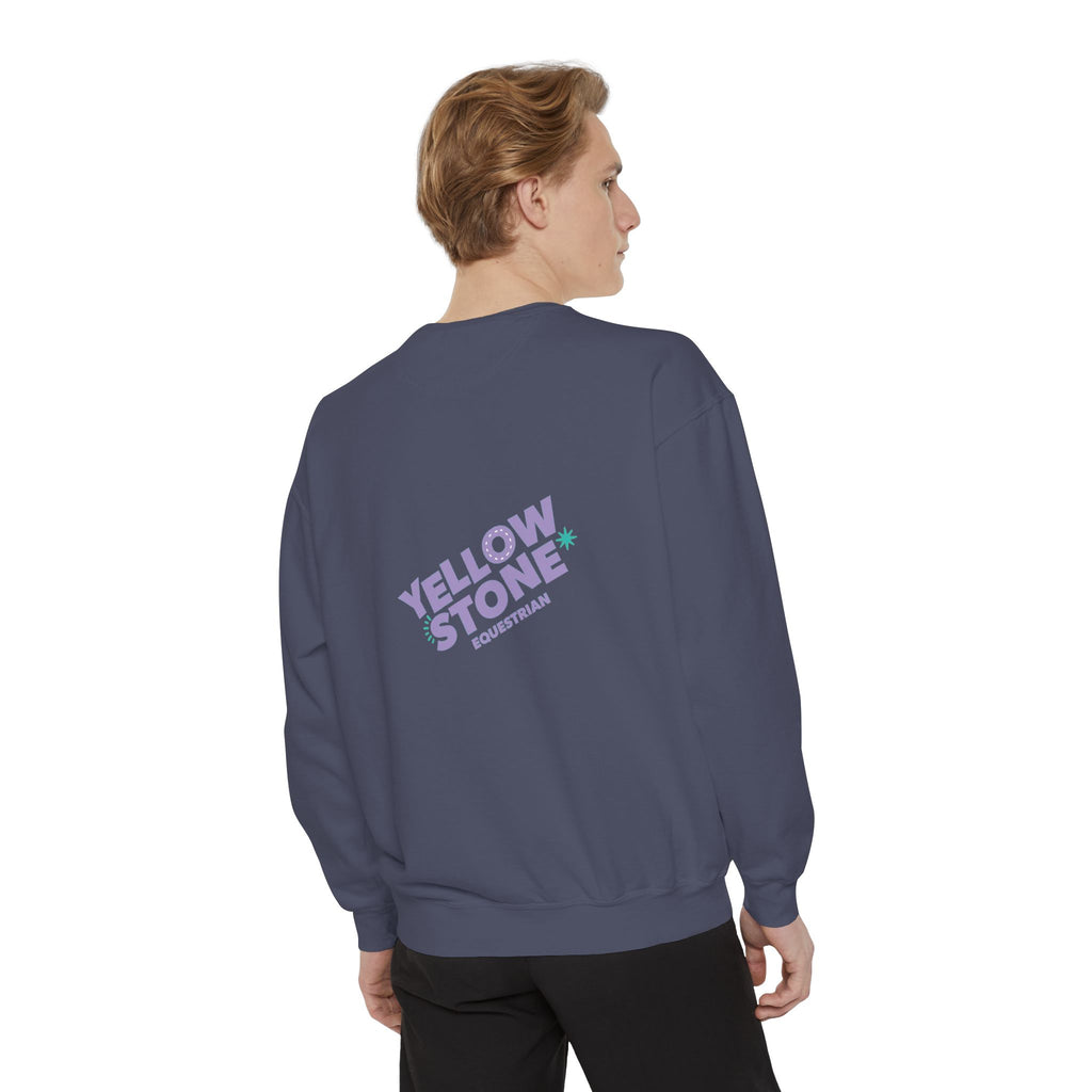 Retro Surf Badge Sweatshirt — 'Good Vibes' Pastel Crewneck