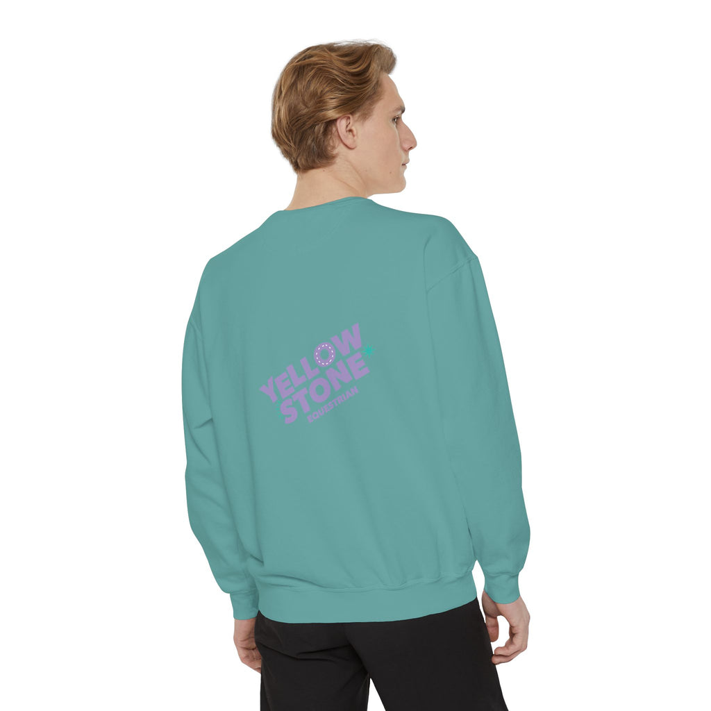 Retro Surf Badge Sweatshirt — 'Good Vibes' Pastel Crewneck