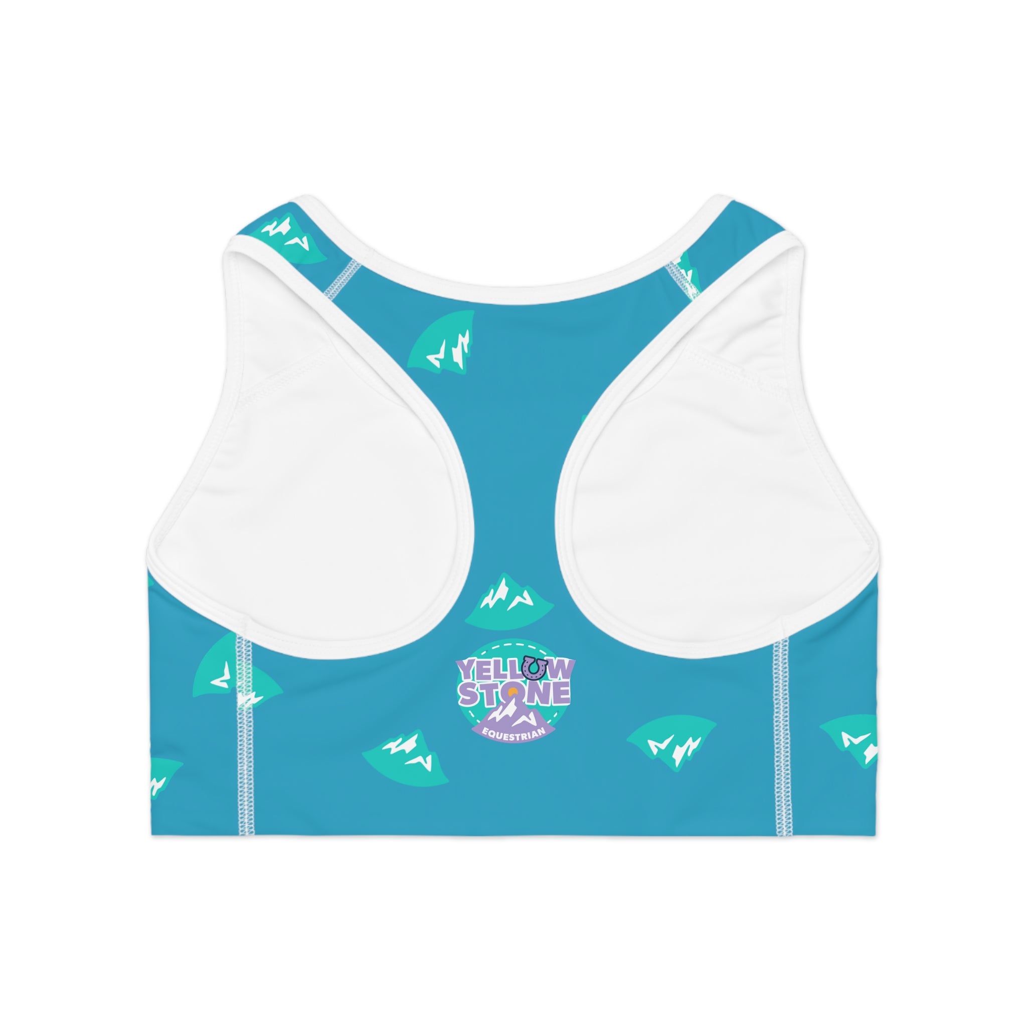Yellowstone Rider Sports Bra — Retro mountain Logo Athletic Crop Top