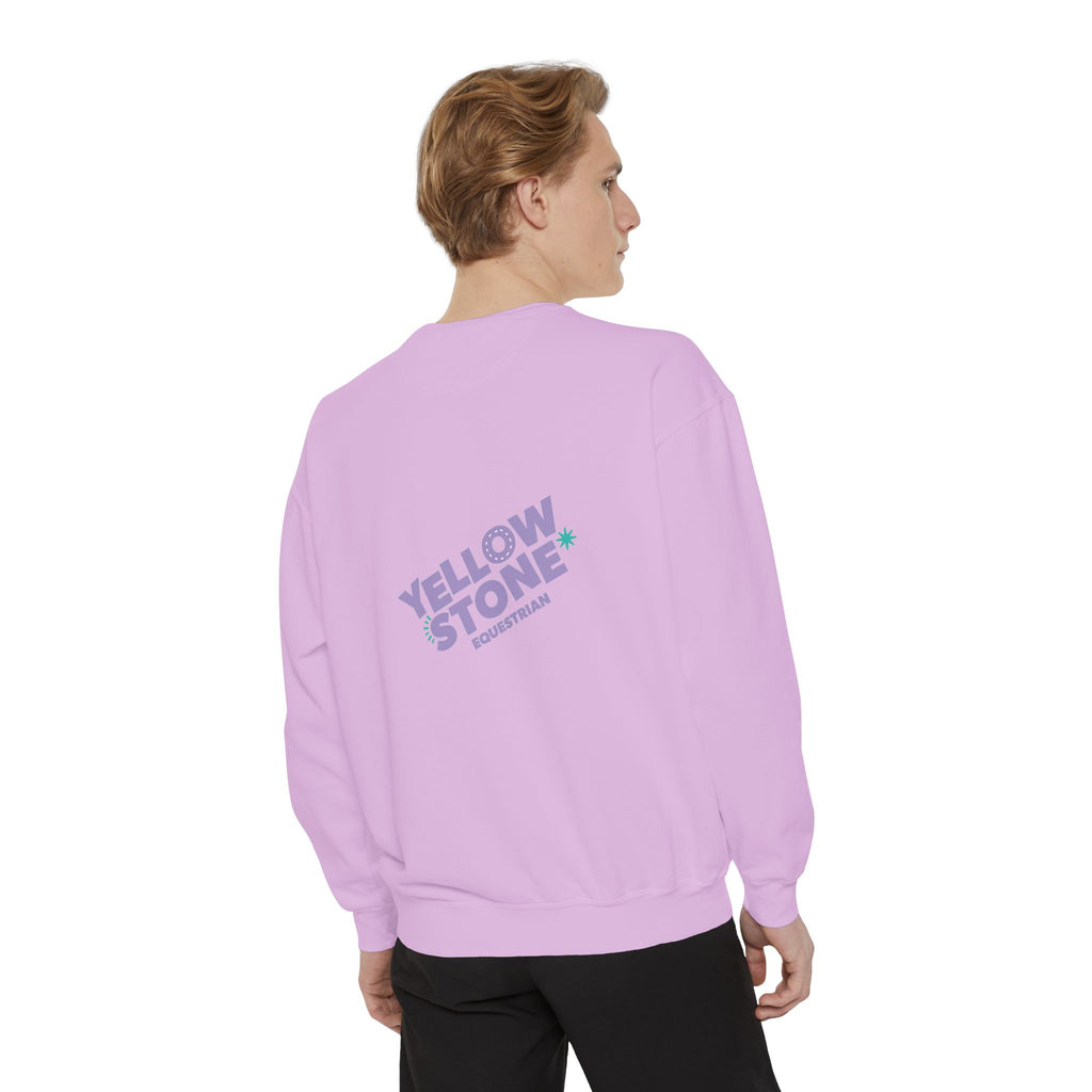 Retro Surf Badge Sweatshirt — 'Good Vibes' Pastel Crewneck