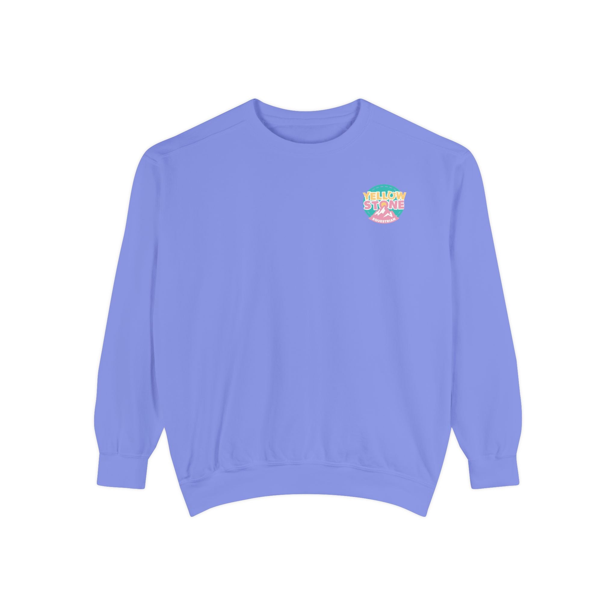 Retro Surf Badge Sweatshirt — 'Good Vibes' Pastel Crewneck