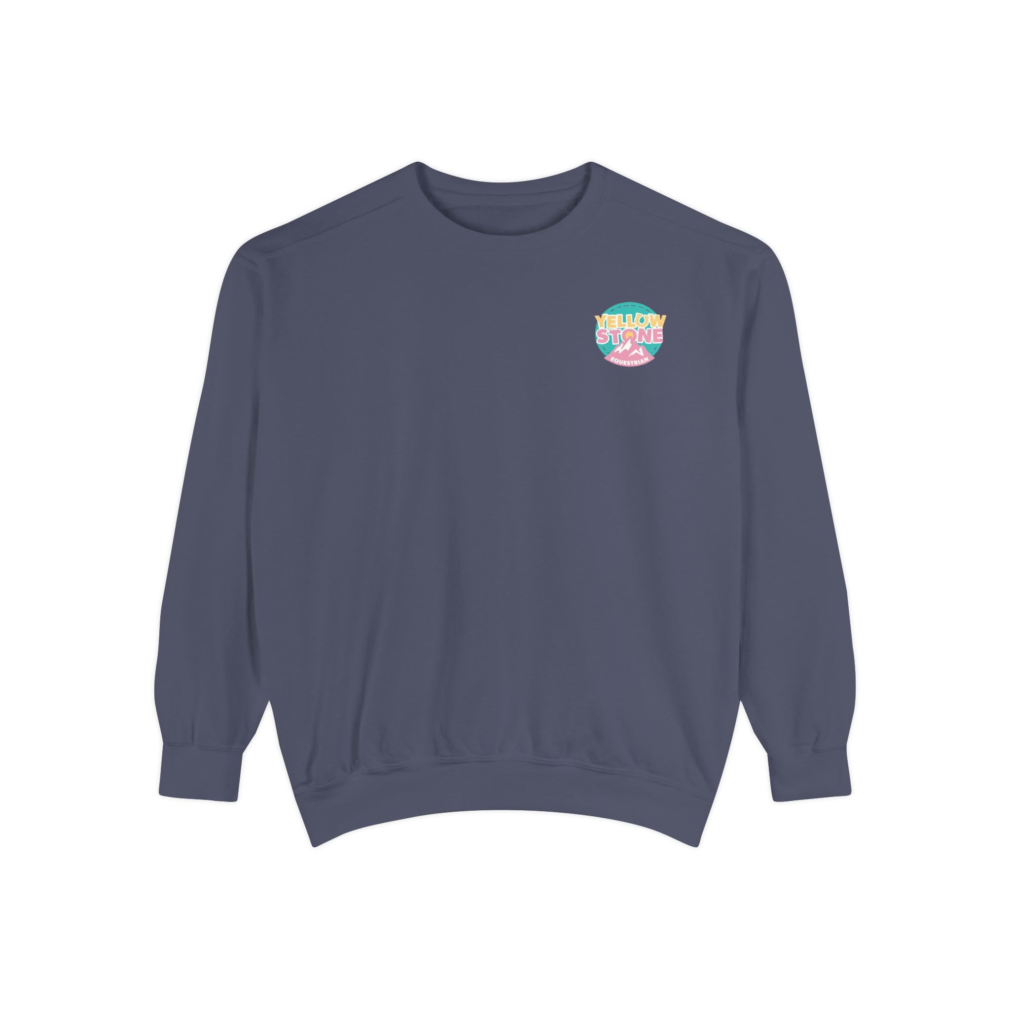 Retro Surf Badge Sweatshirt — 'Good Vibes' Pastel Crewneck