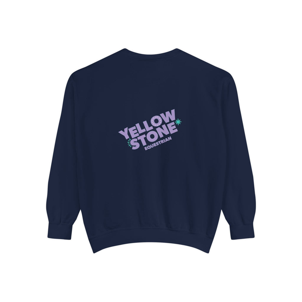 Retro Surf Badge Sweatshirt — 'Good Vibes' Pastel Crewneck