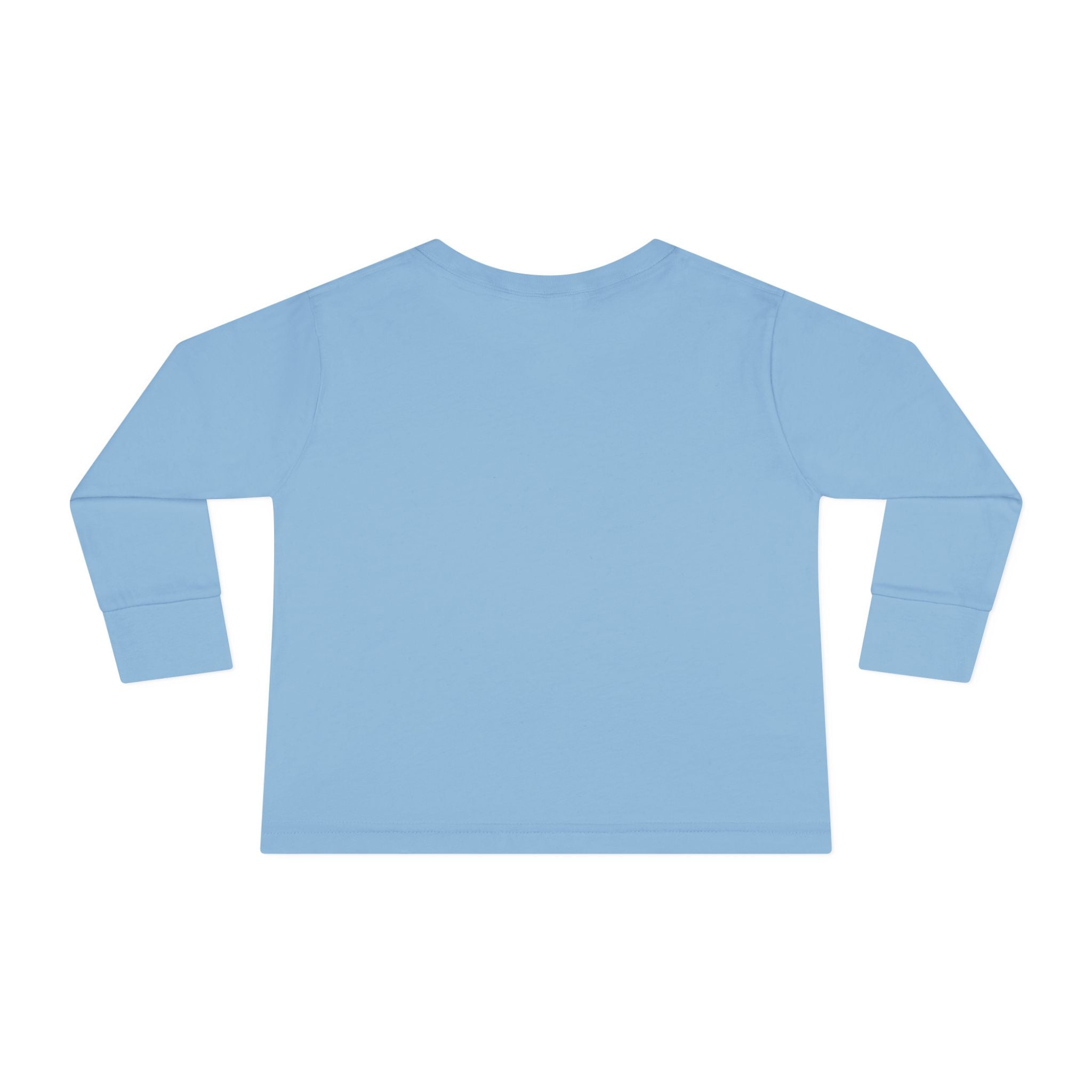 Toddler Long Sleeve Tee — Playful Teal Horse Graphic (“Yellow Stone”)