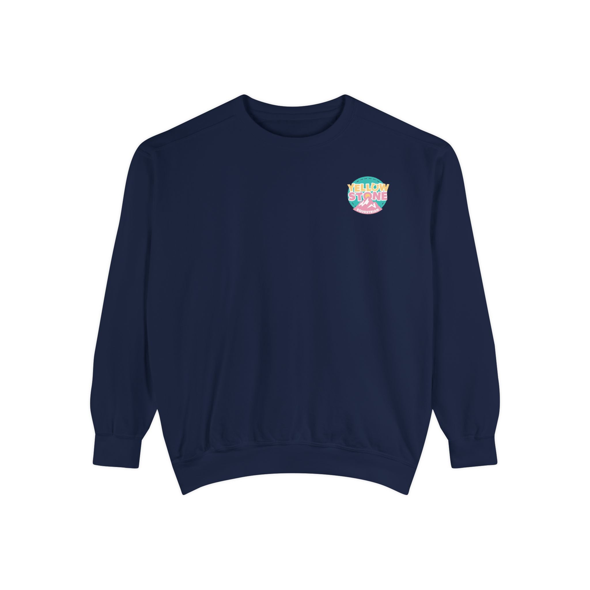 Retro Surf Badge Sweatshirt — 'Good Vibes' Pastel Crewneck