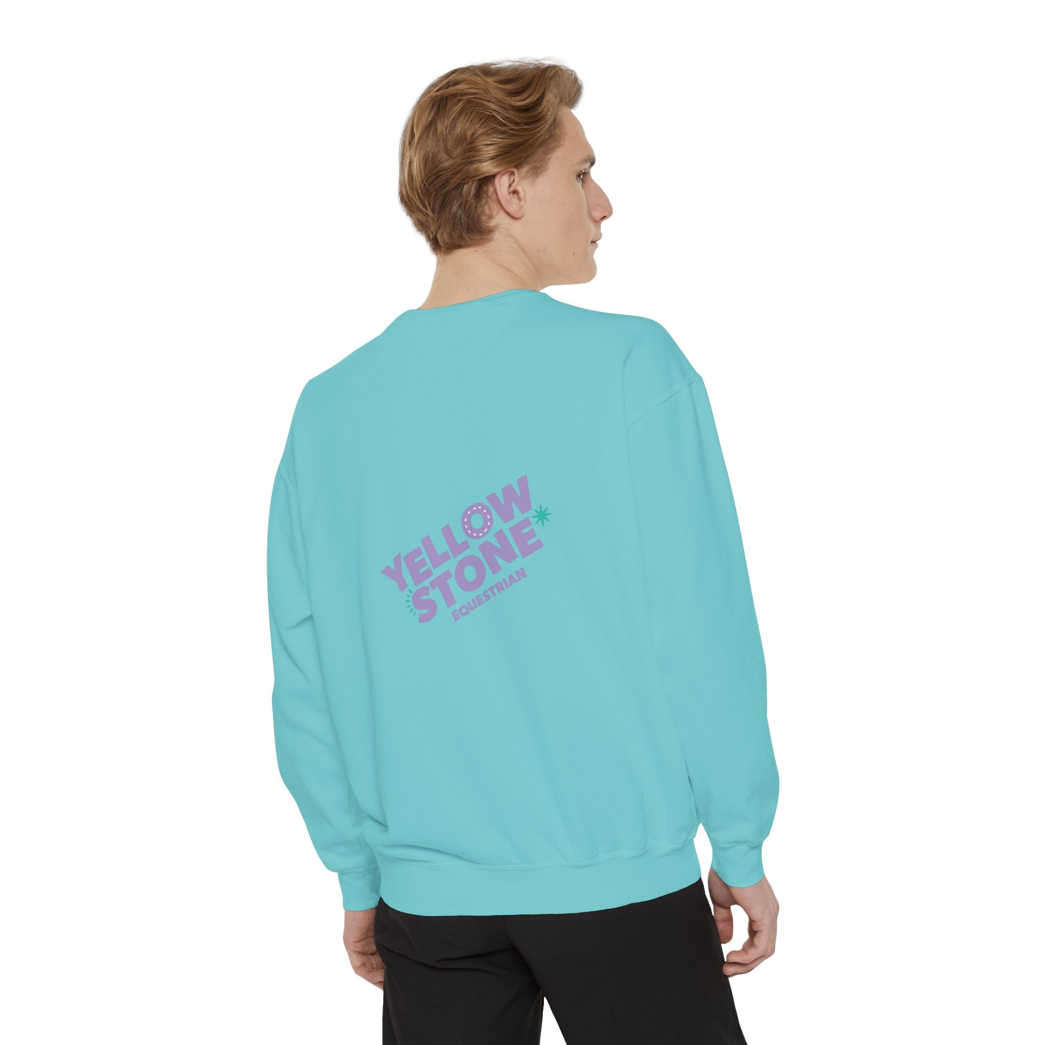 Retro Surf Badge Sweatshirt — 'Good Vibes' Pastel Crewneck