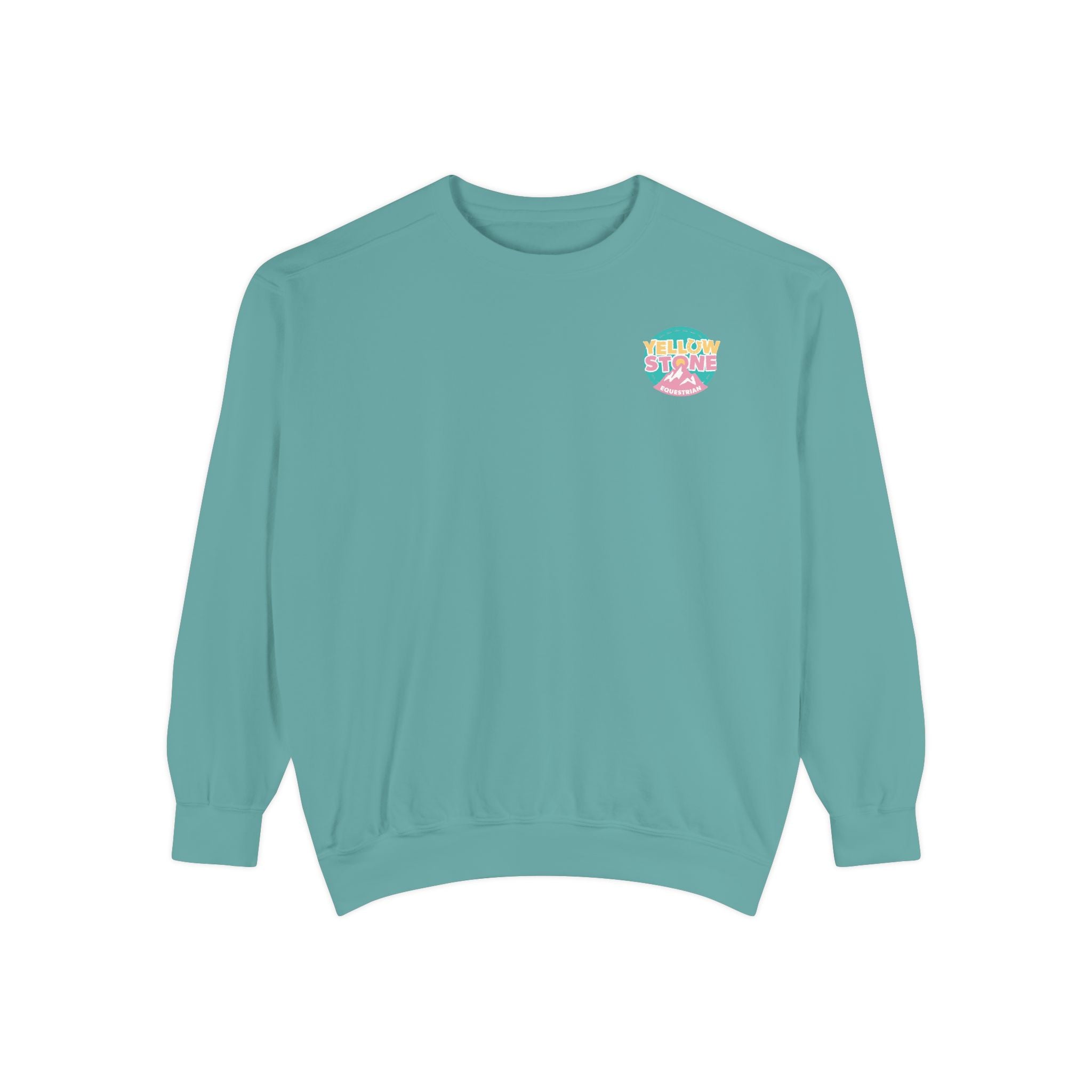 Retro Surf Badge Sweatshirt — 'Good Vibes' Pastel Crewneck