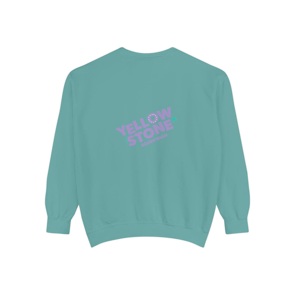 Retro Surf Badge Sweatshirt — 'Good Vibes' Pastel Crewneck