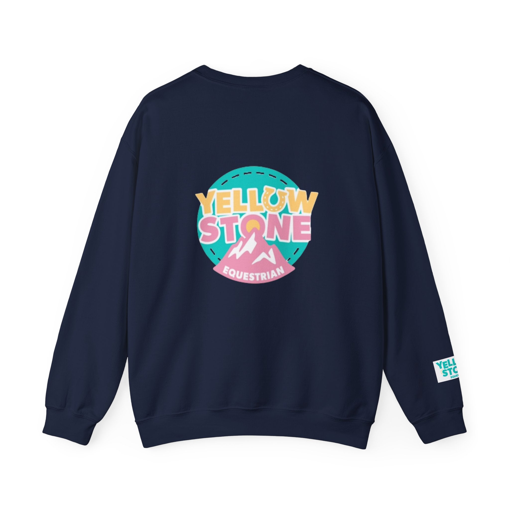 Yellowstone Equestrian Crewneck Sweatshirt – Pastel Logo Mountain Pullover