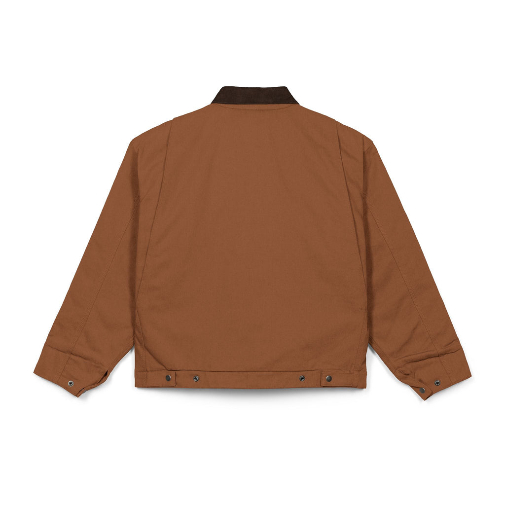 Embroidered Brown Duck Cloth Work Jacket — Durable Carpenter/Utility Jacket with 'Ys' Logo