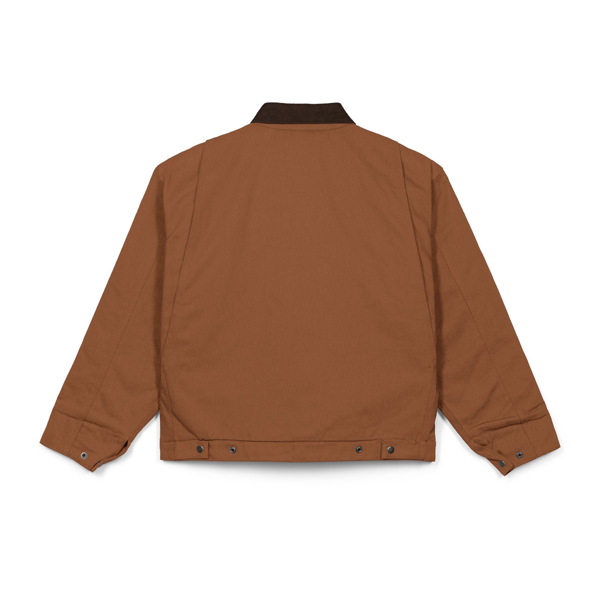 Embroidered Brown Duck Cloth Work Jacket — Durable Carpenter/Utility Jacket with 'Ys' Logo