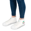 High Top Sneakers — Colorful Retro 'Yellowstone' Graphic Women's Canvas Shoes