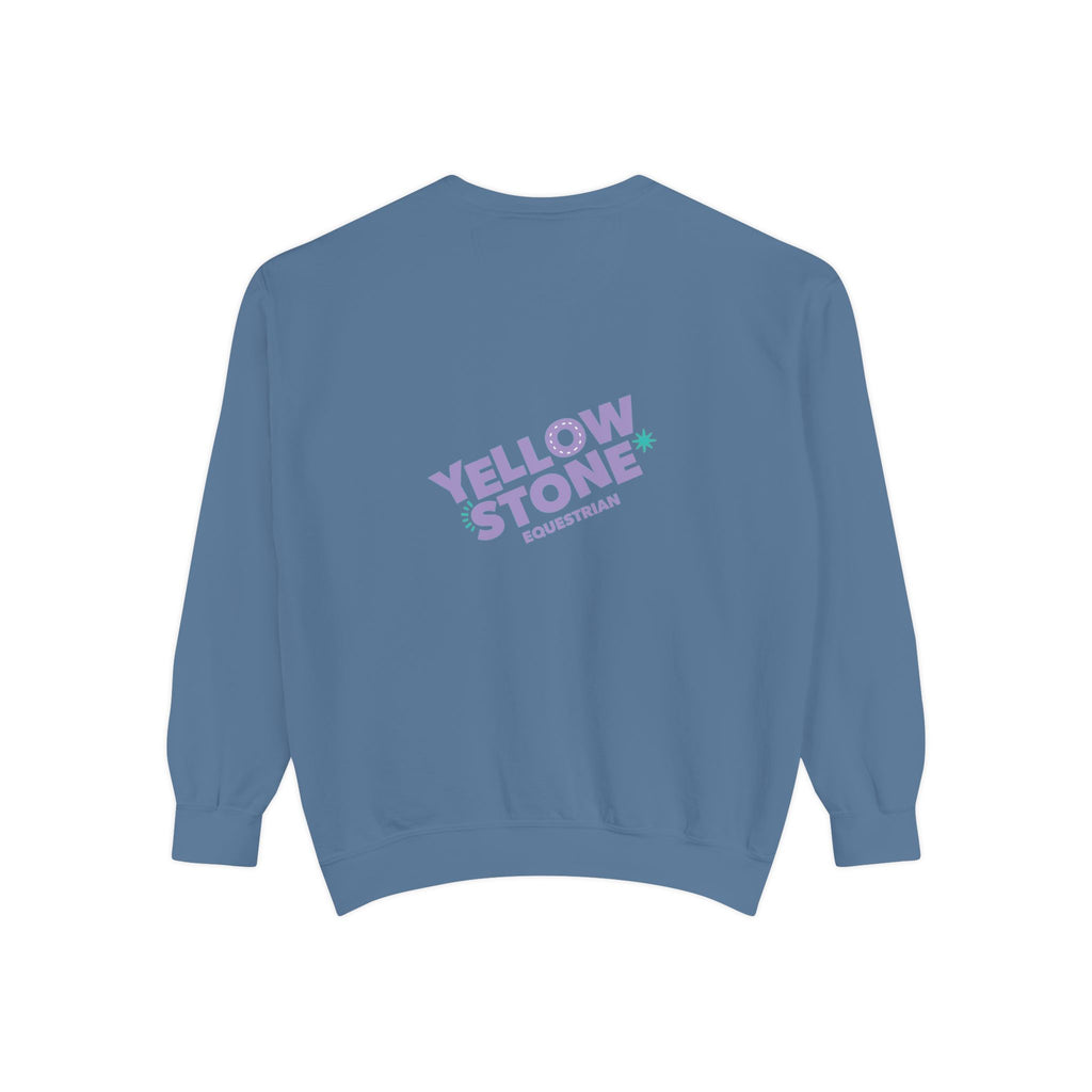 Retro Surf Badge Sweatshirt — 'Good Vibes' Pastel Crewneck