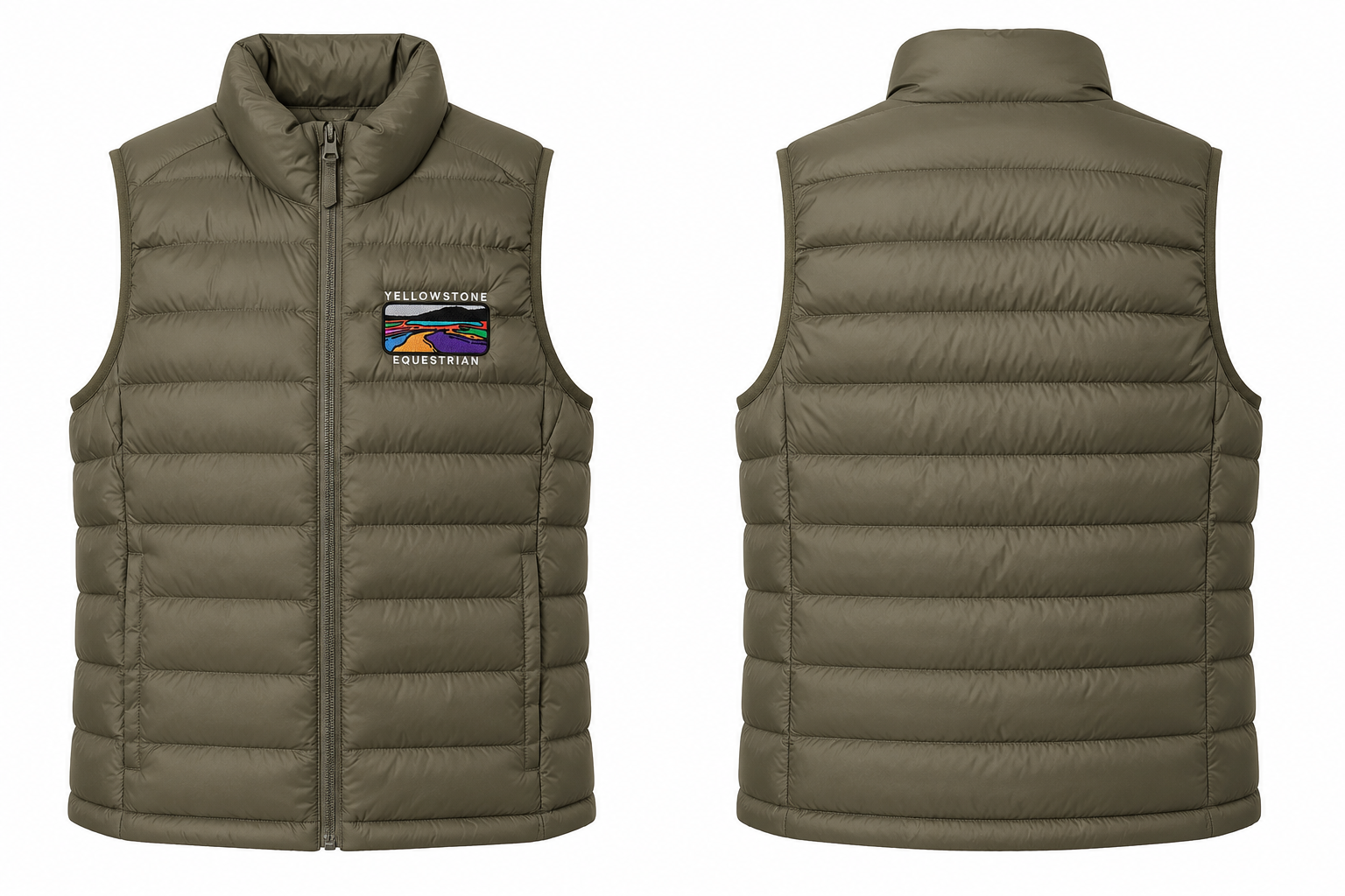 Unisex Padded Gilet Khaki