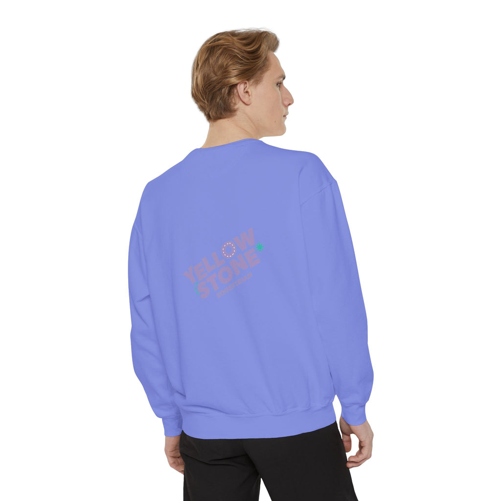 Retro Surf Badge Sweatshirt — 'Good Vibes' Pastel Crewneck