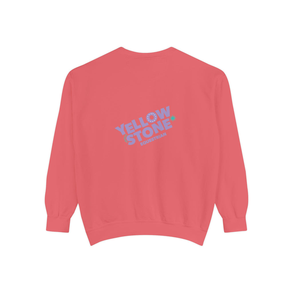 Retro Surf Badge Sweatshirt — 'Good Vibes' Pastel Crewneck