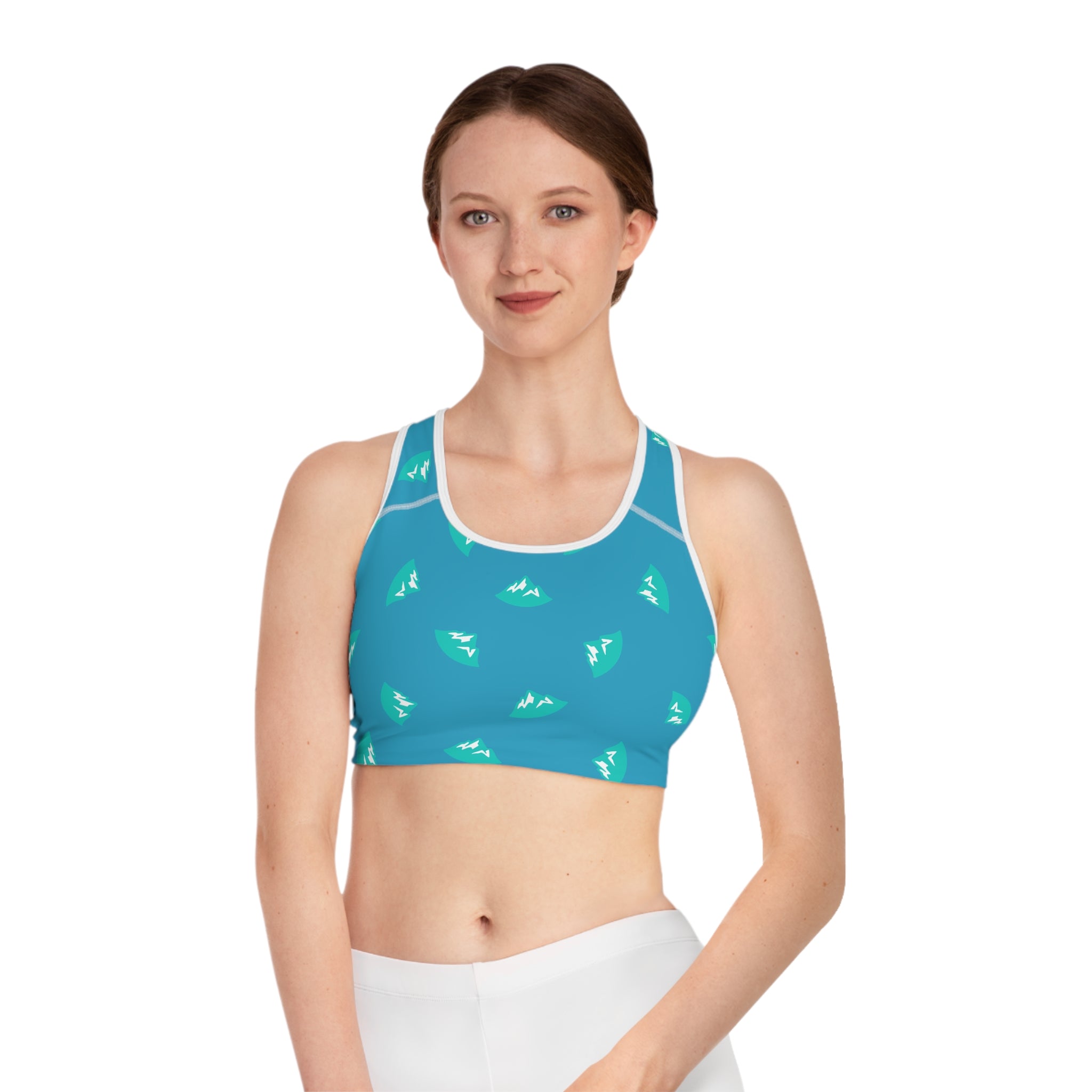 Yellowstone Rider Sports Bra — Retro mountain Logo Athletic Crop Top