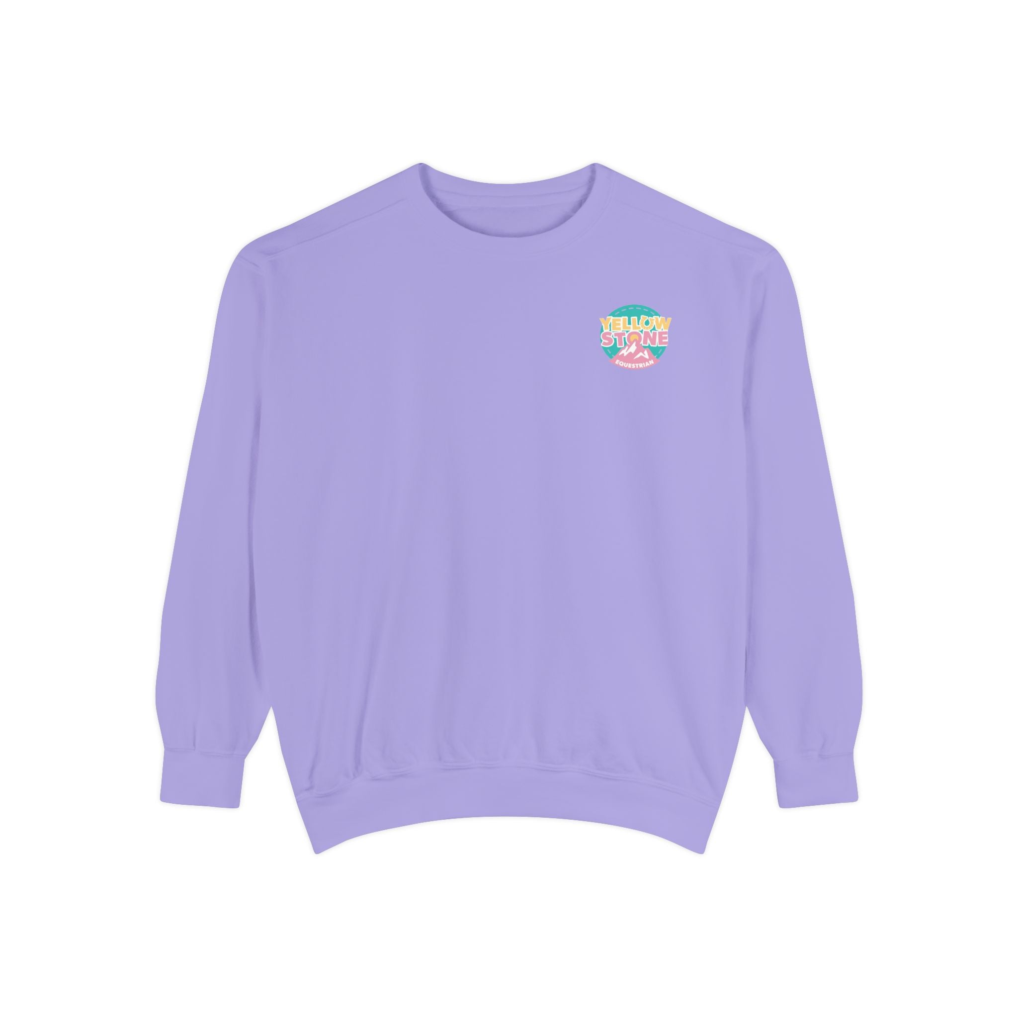 Retro Surf Badge Sweatshirt — 'Good Vibes' Pastel Crewneck
