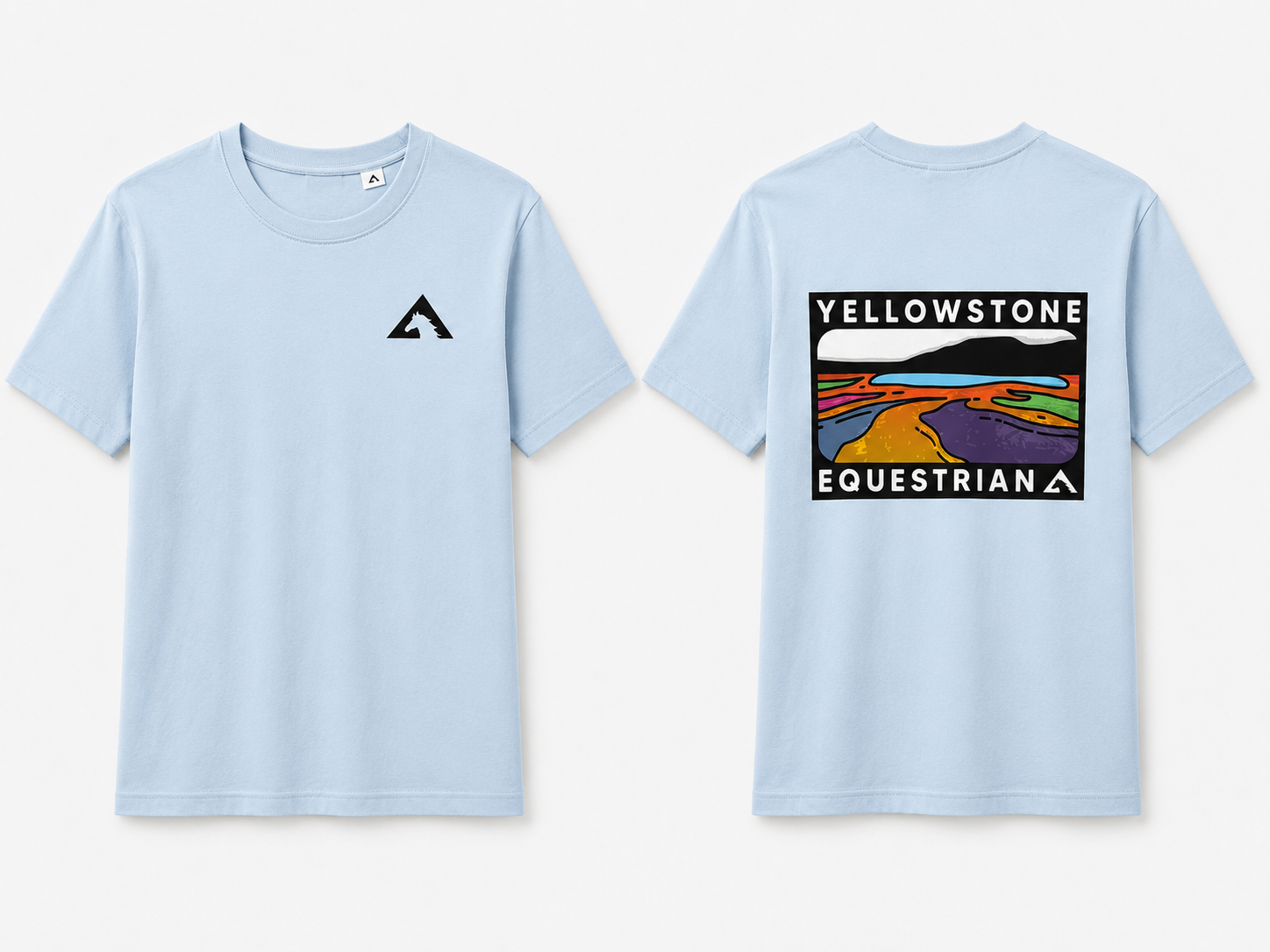 Unisex logo heavy Tee Blue Ice