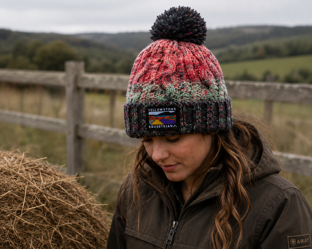 Corkscrew Pom Pom Beanie - Autumn Moss