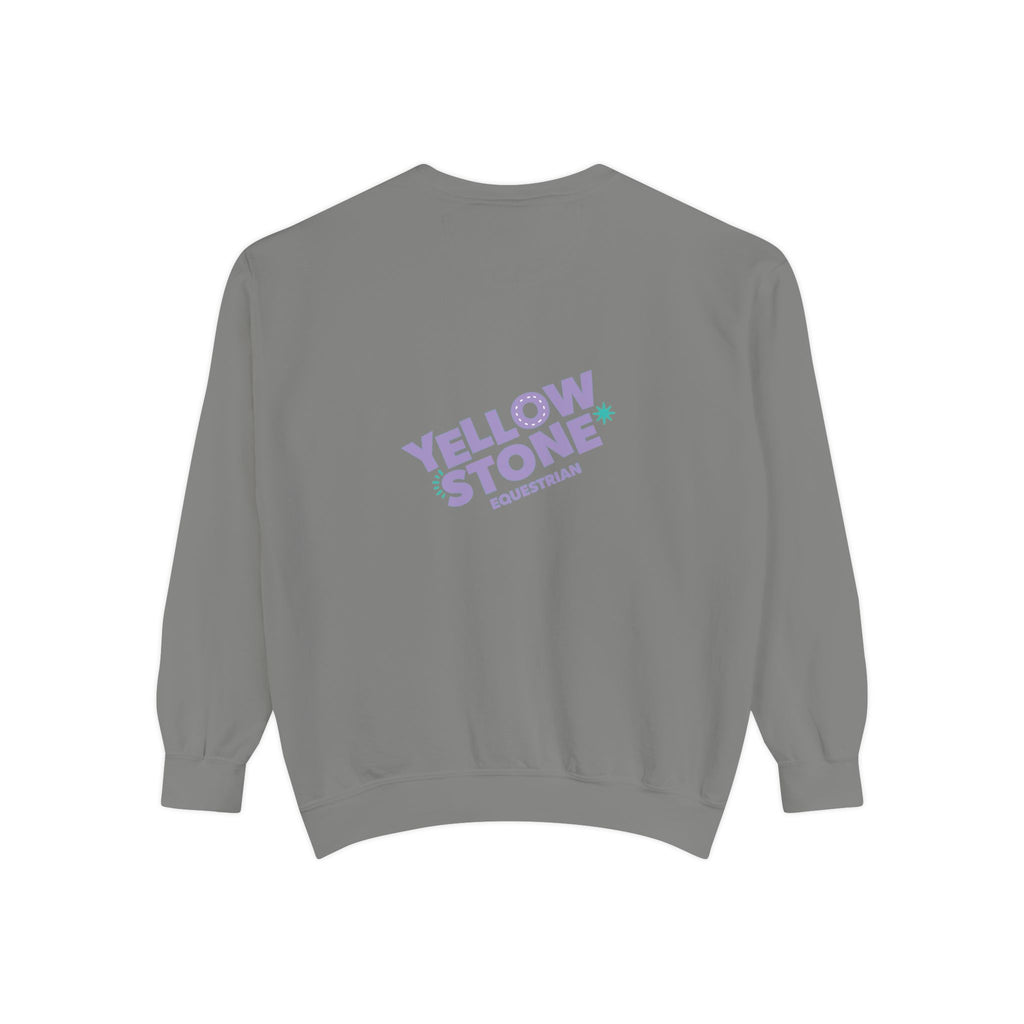 Retro Surf Badge Sweatshirt — 'Good Vibes' Pastel Crewneck