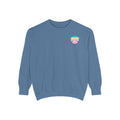 Retro Surf Badge Sweatshirt — 'Good Vibes' Pastel Crewneck
