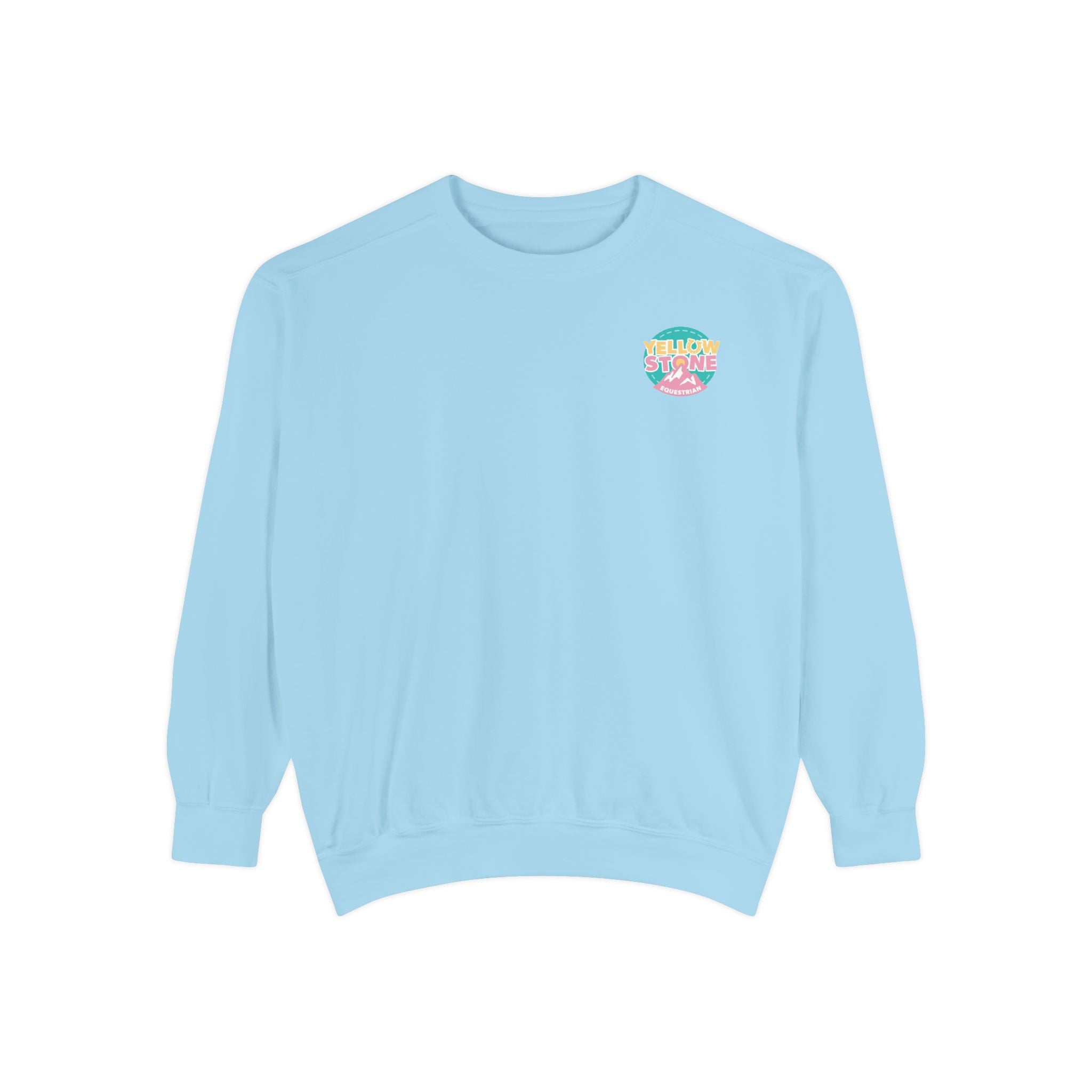 Retro Surf Badge Sweatshirt — 'Good Vibes' Pastel Crewneck