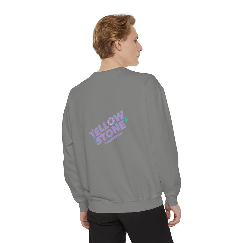Retro Surf Badge Sweatshirt — 'Good Vibes' Pastel Crewneck