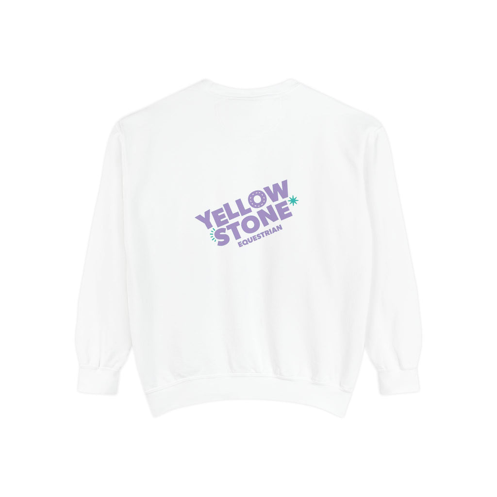 Retro Surf Badge Sweatshirt — 'Good Vibes' Pastel Crewneck