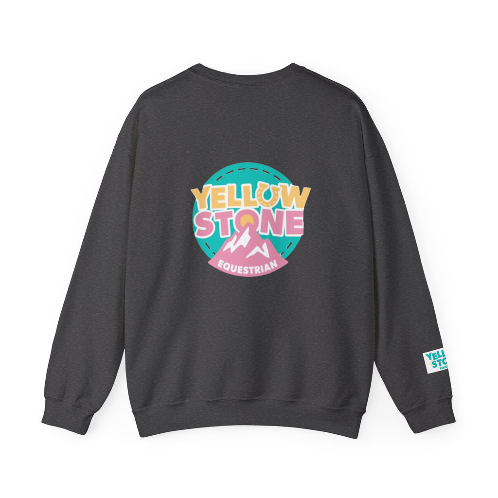 Yellowstone Equestrian Crewneck Sweatshirt – Pastel Logo Mountain Pullover