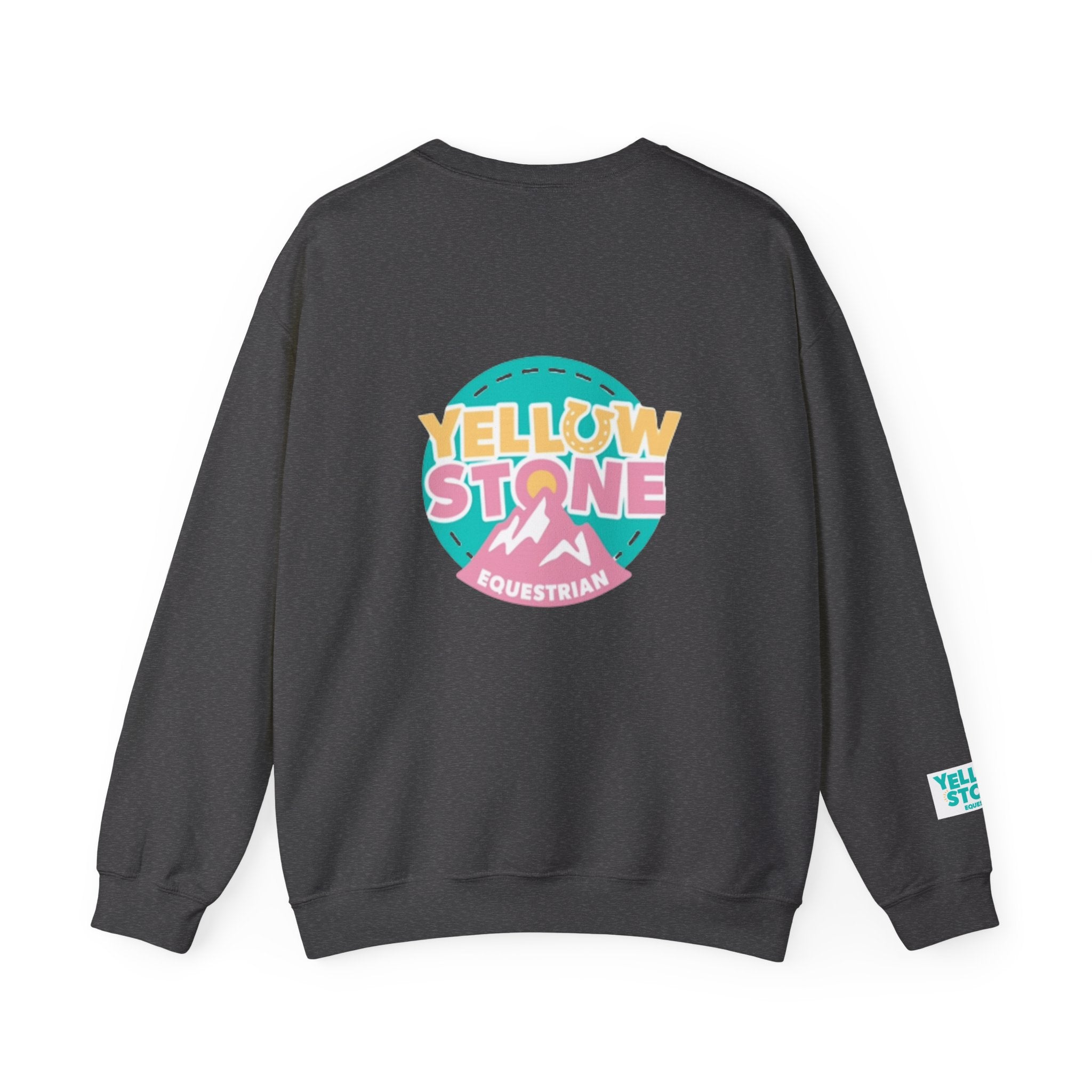 Yellowstone Equestrian Crewneck Sweatshirt – Pastel Logo Mountain Pullover