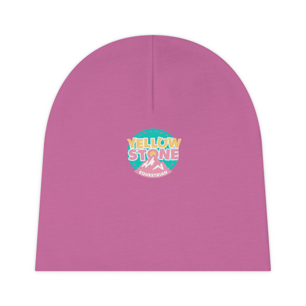 Baby Beanie — Pastel Yellowstone Equestrian Logo Knit Hat