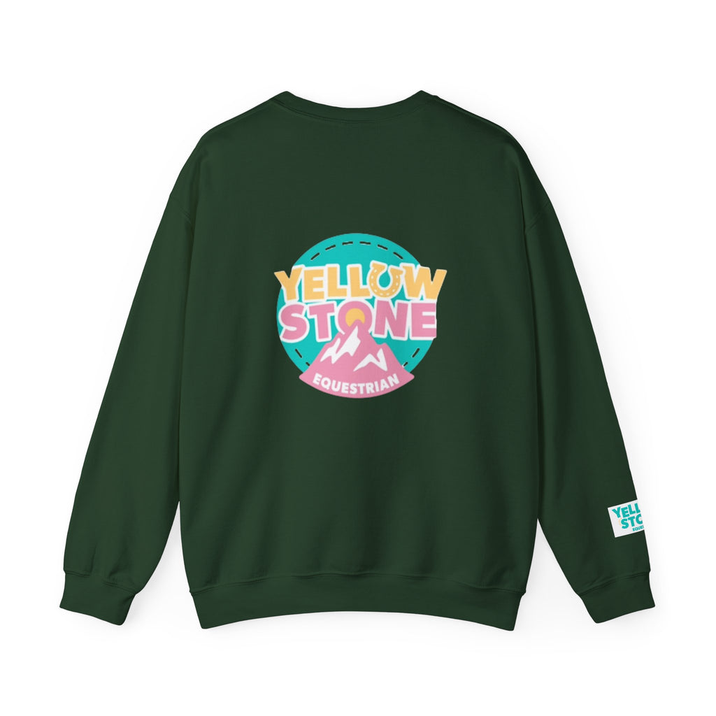 Yellowstone Equestrian Crewneck Sweatshirt – Pastel Logo Mountain Pullover