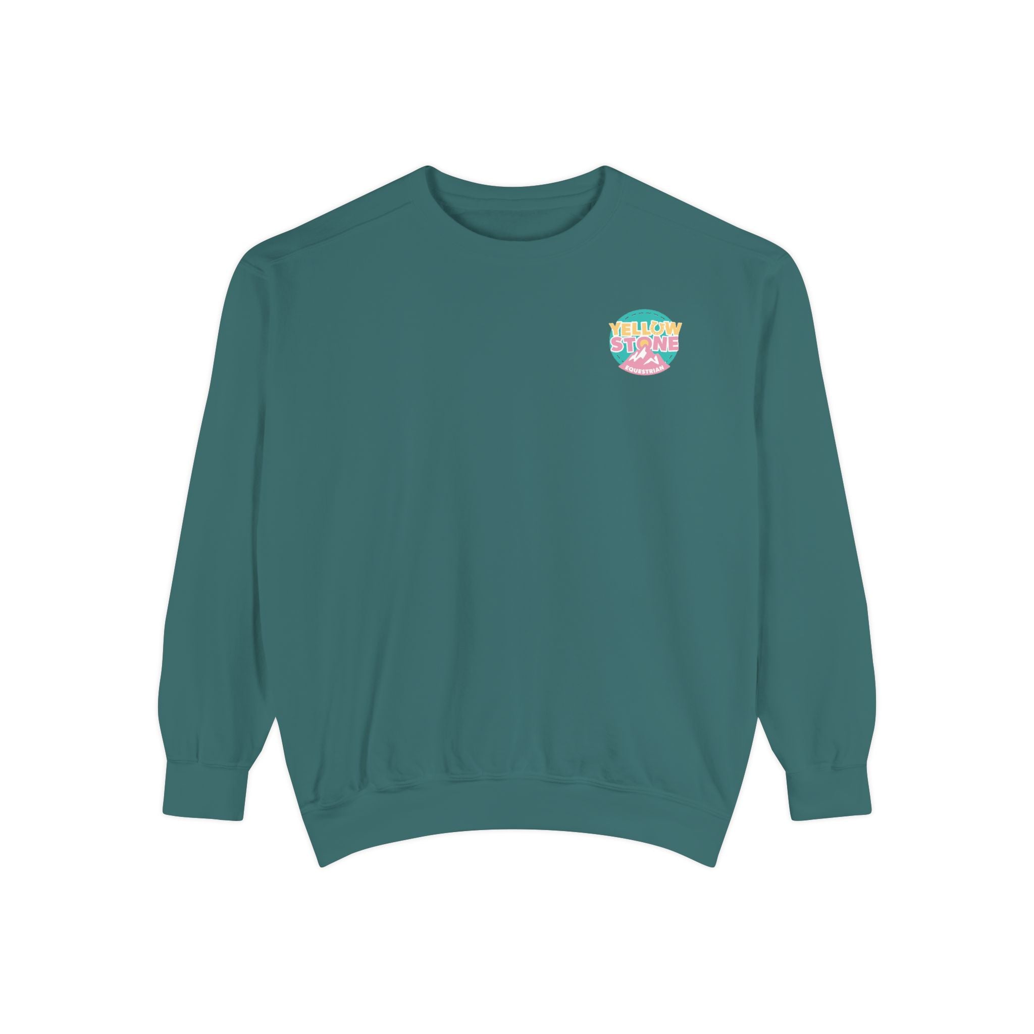 Retro Surf Badge Sweatshirt — 'Good Vibes' Pastel Crewneck