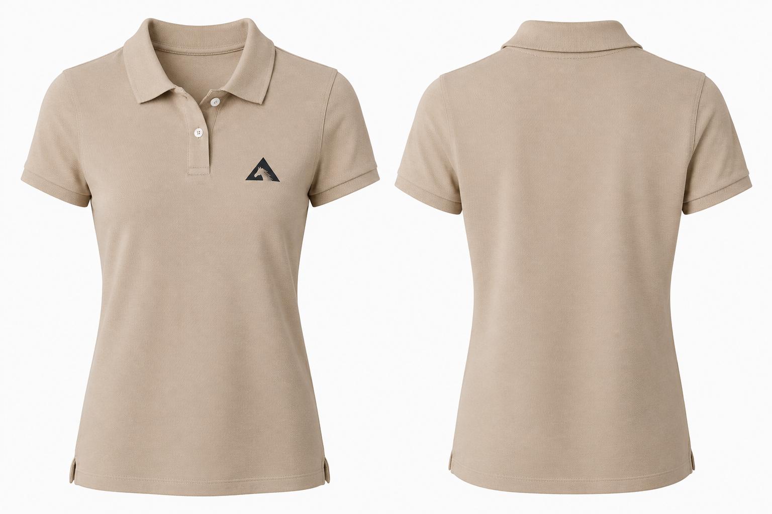 Ladies Khaki Polo Shirt