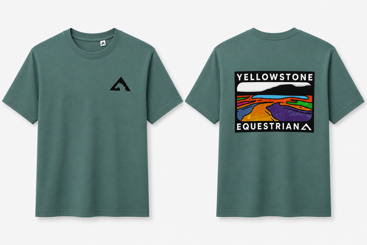 Unisex logo heavy Tee Latte