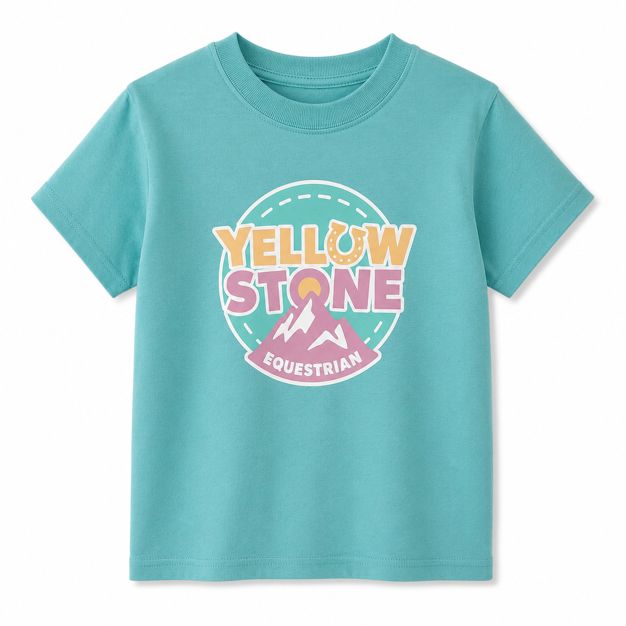 Kids Unisex Short Sleeve T-shirt Teal