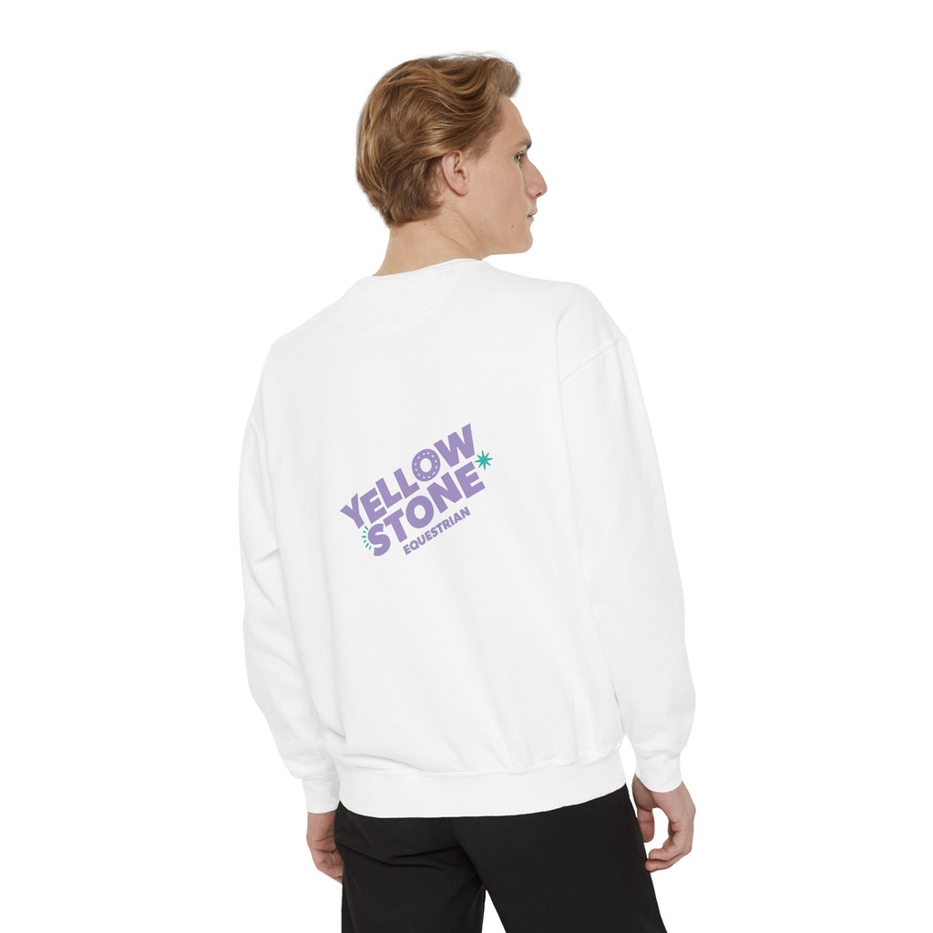 Retro Surf Badge Sweatshirt — 'Good Vibes' Pastel Crewneck