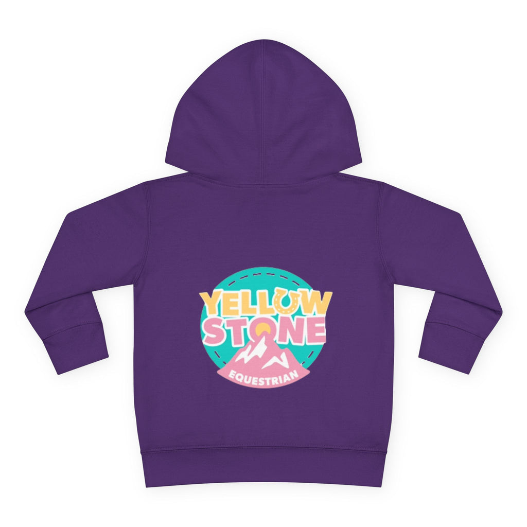 Toddler Hoodie — 'Yellow Stone Equestrian' Logo Pullover (Kids Fleece)