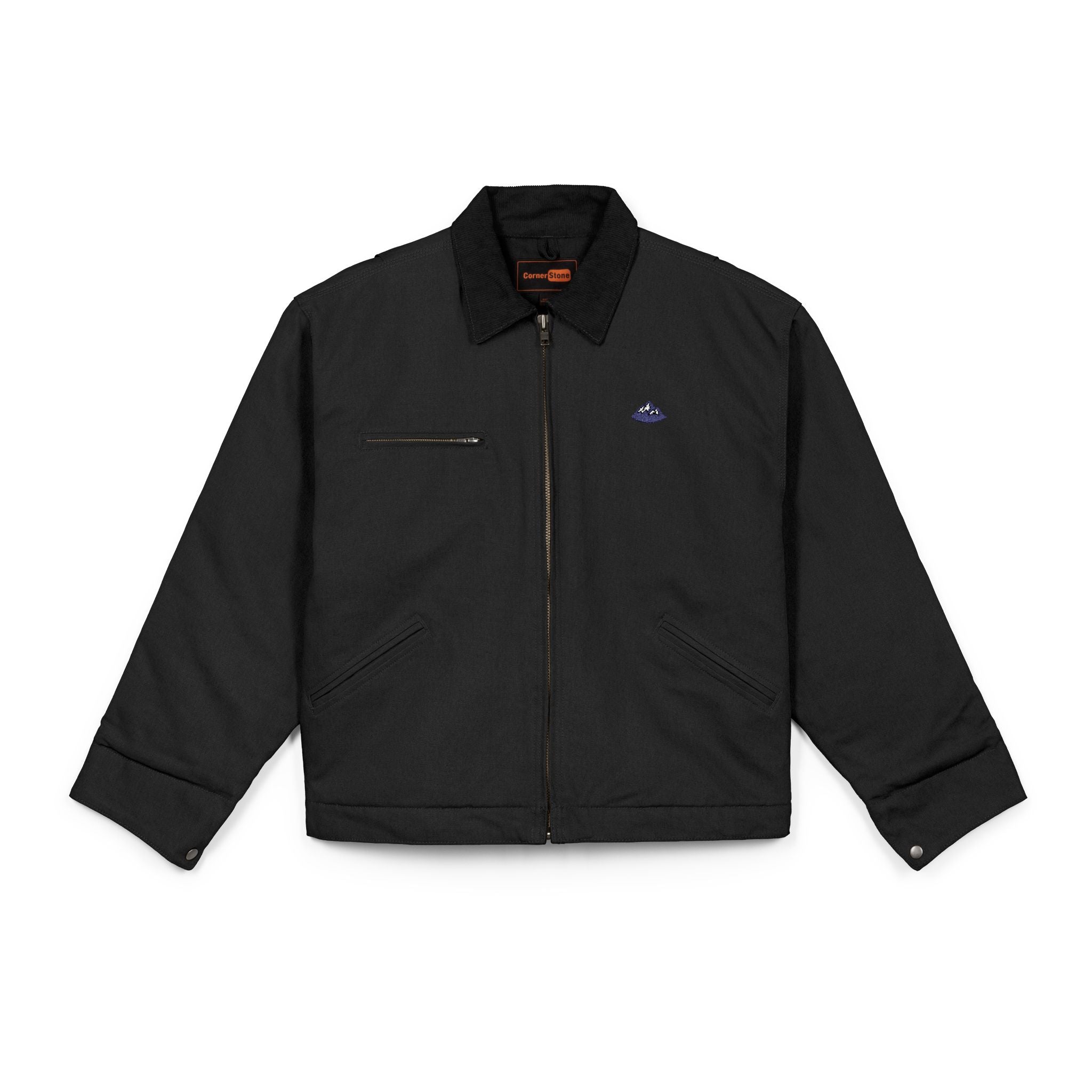 Embroidered Brown Duck Cloth Work Jacket — Durable Carpenter/Utility Jacket with 'Ys' Logo