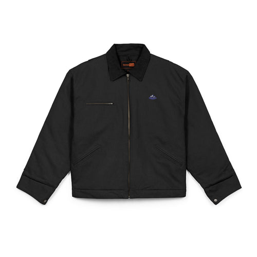 Embroidered Brown Duck Cloth Work Jacket — Durable Carpenter/Utility Jacket with 'Ys' Logo