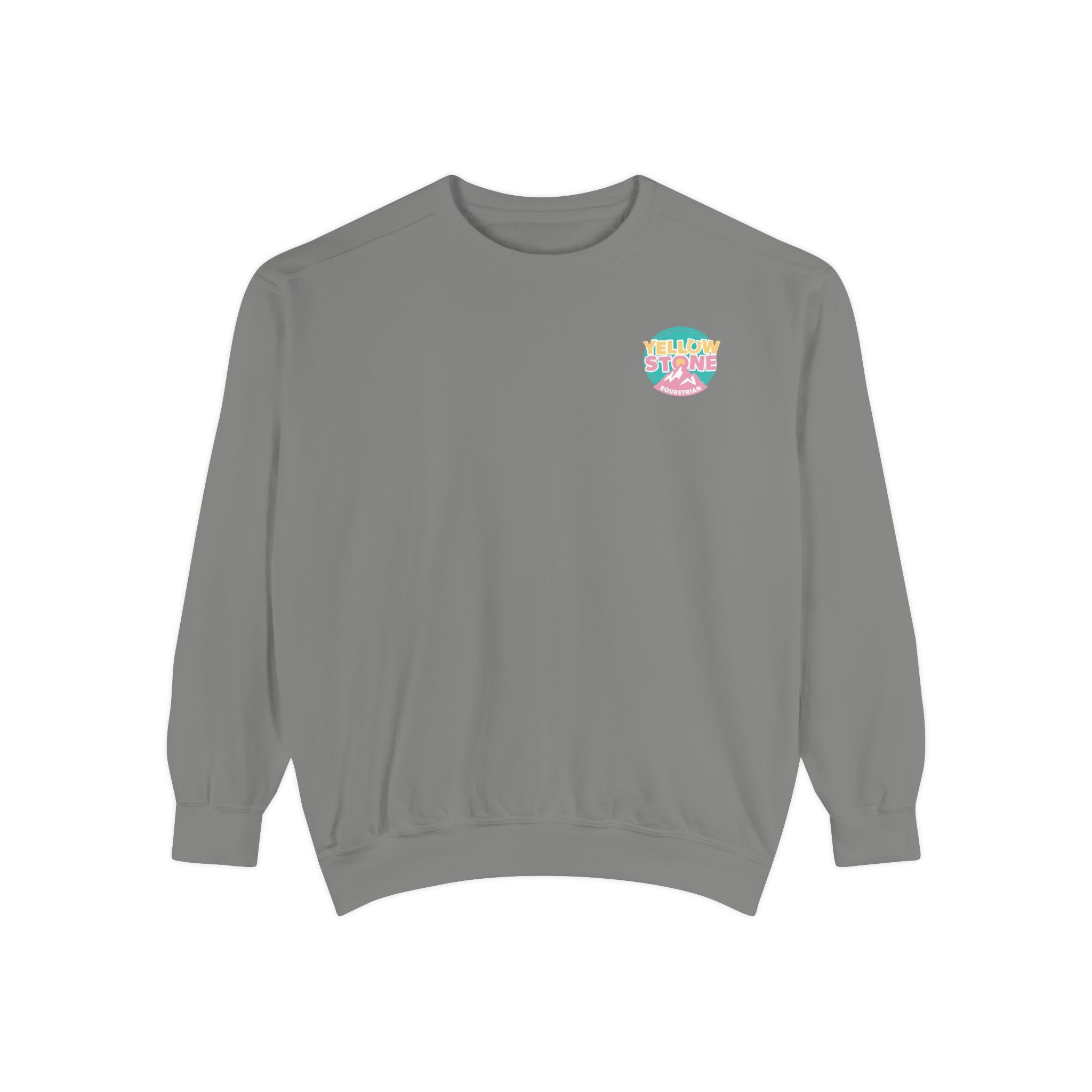 Retro Surf Badge Sweatshirt — 'Good Vibes' Pastel Crewneck