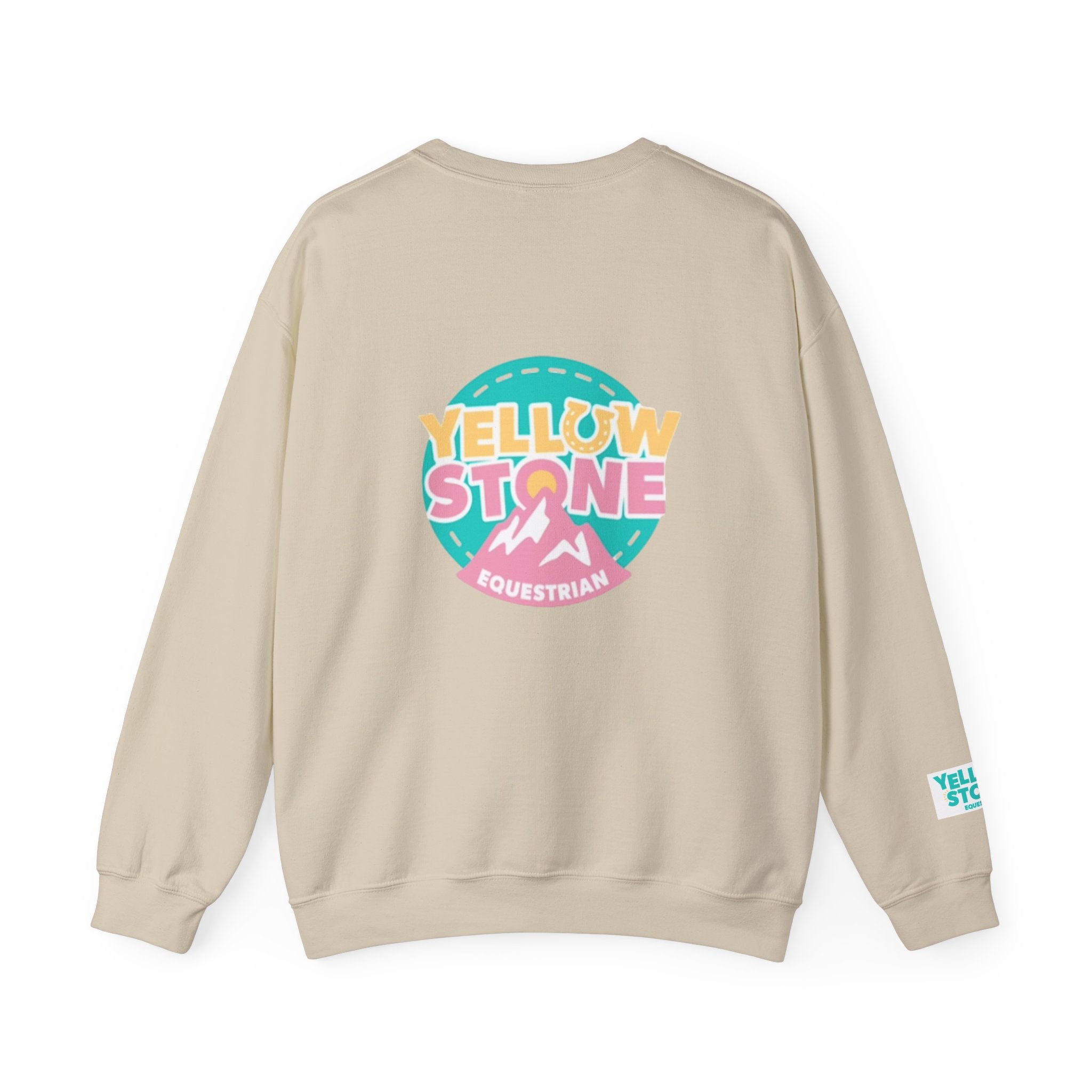 Yellowstone Equestrian Crewneck Sweatshirt – Pastel Logo Mountain Pullover