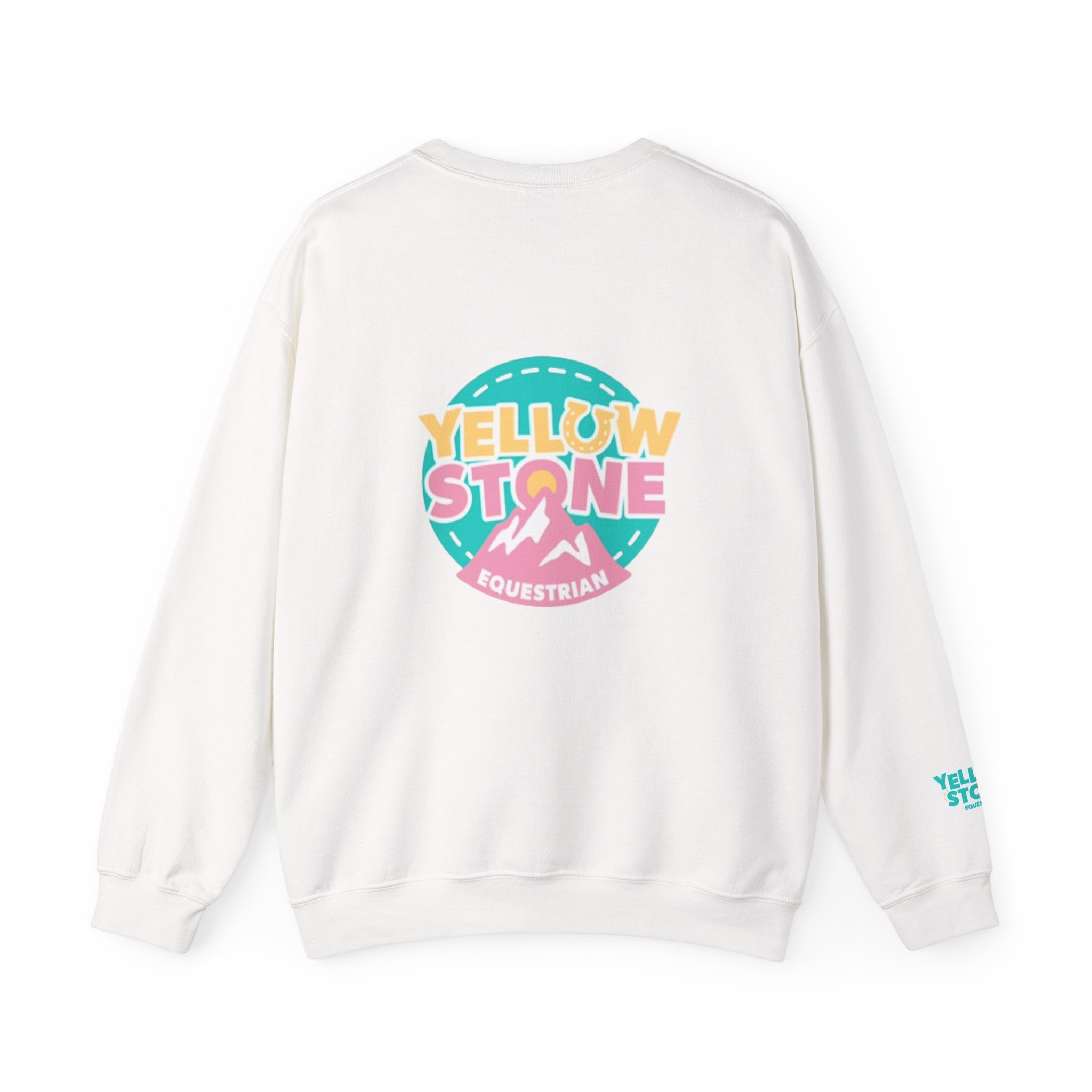 Yellowstone Equestrian Crewneck Sweatshirt – Pastel Logo Mountain Pullover